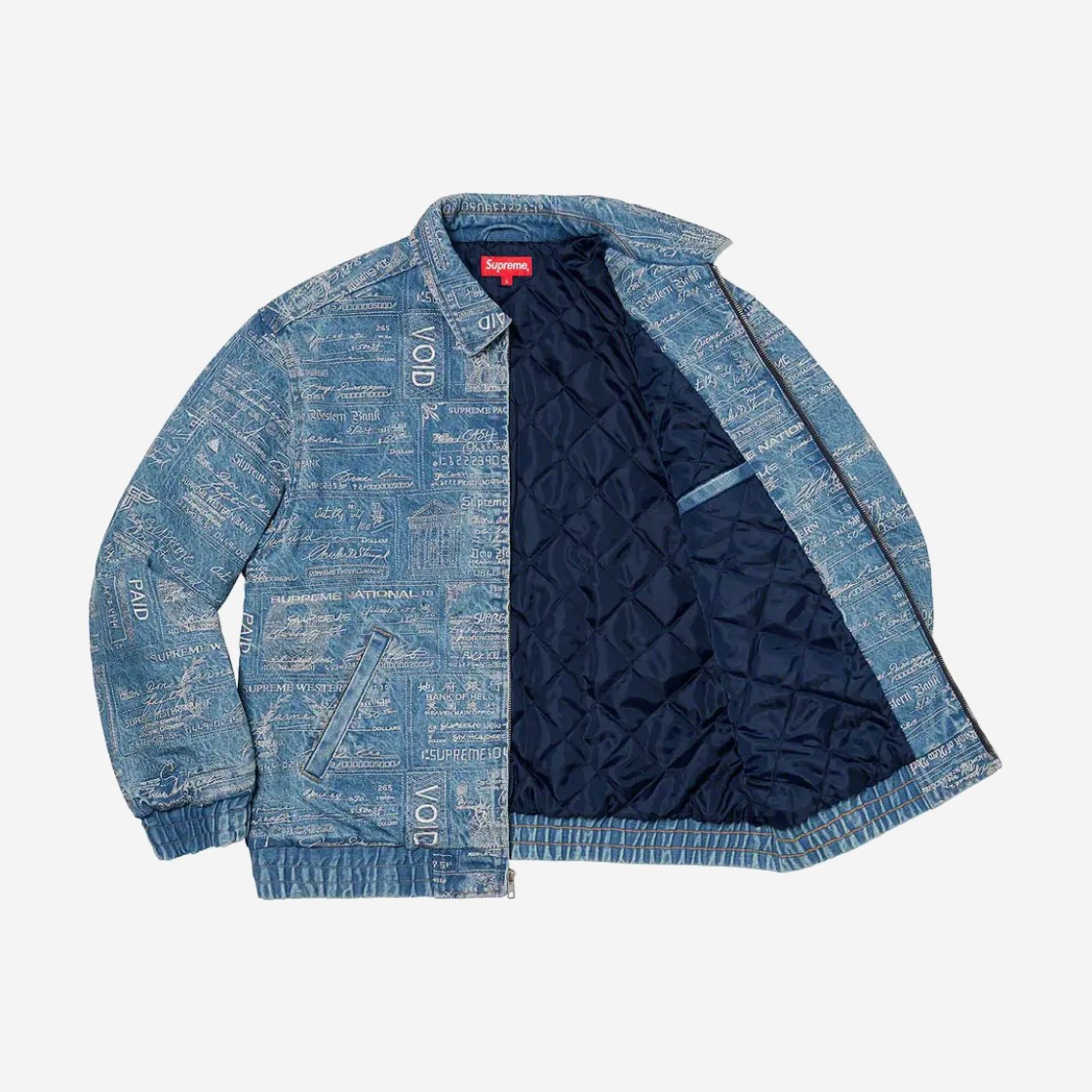 Supreme Checks Embroidered Denim Jacket Blue - 20SS 상세 이미지 3