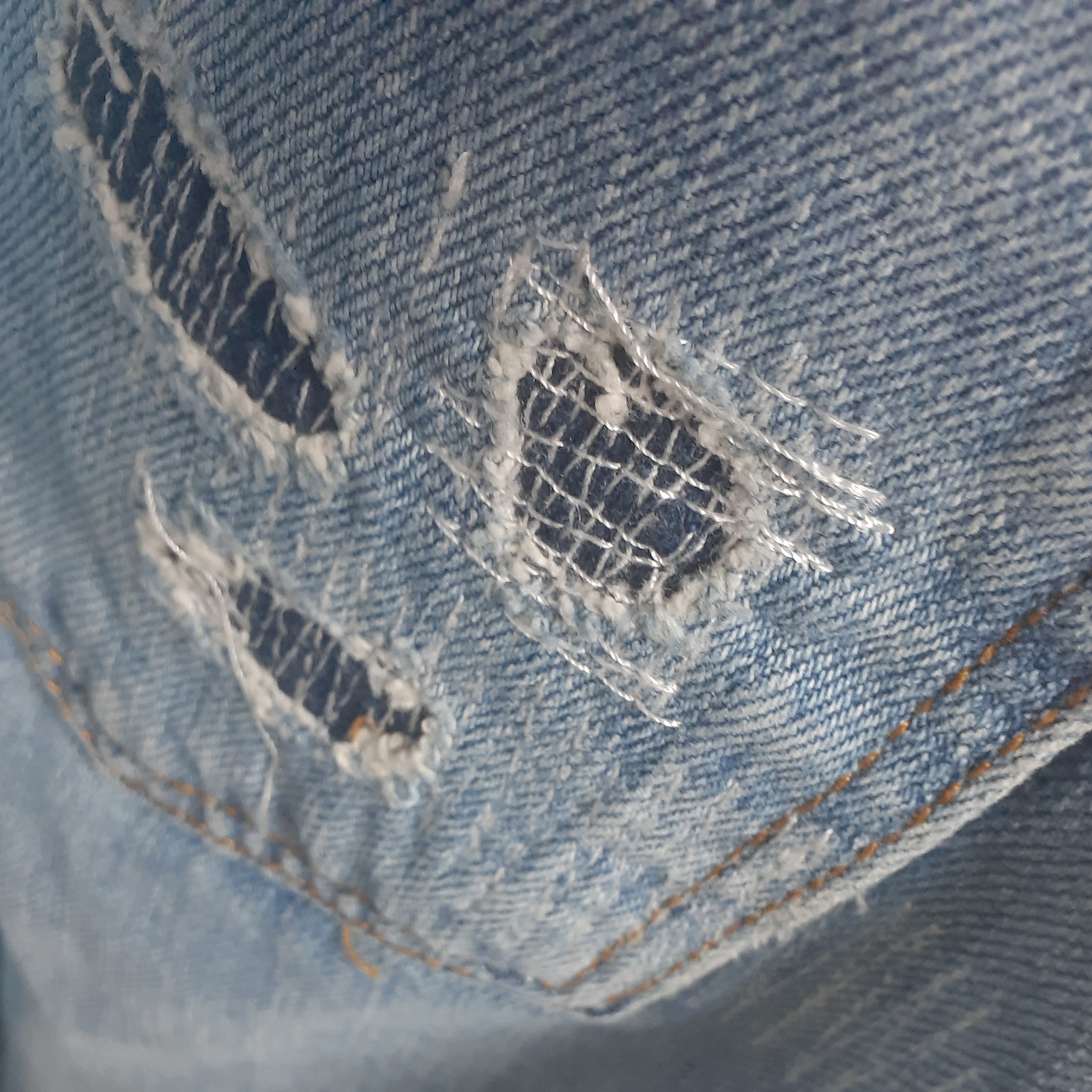 Zara x Ader Error Patchwork Jeans Blue 착용 스타일 - 2