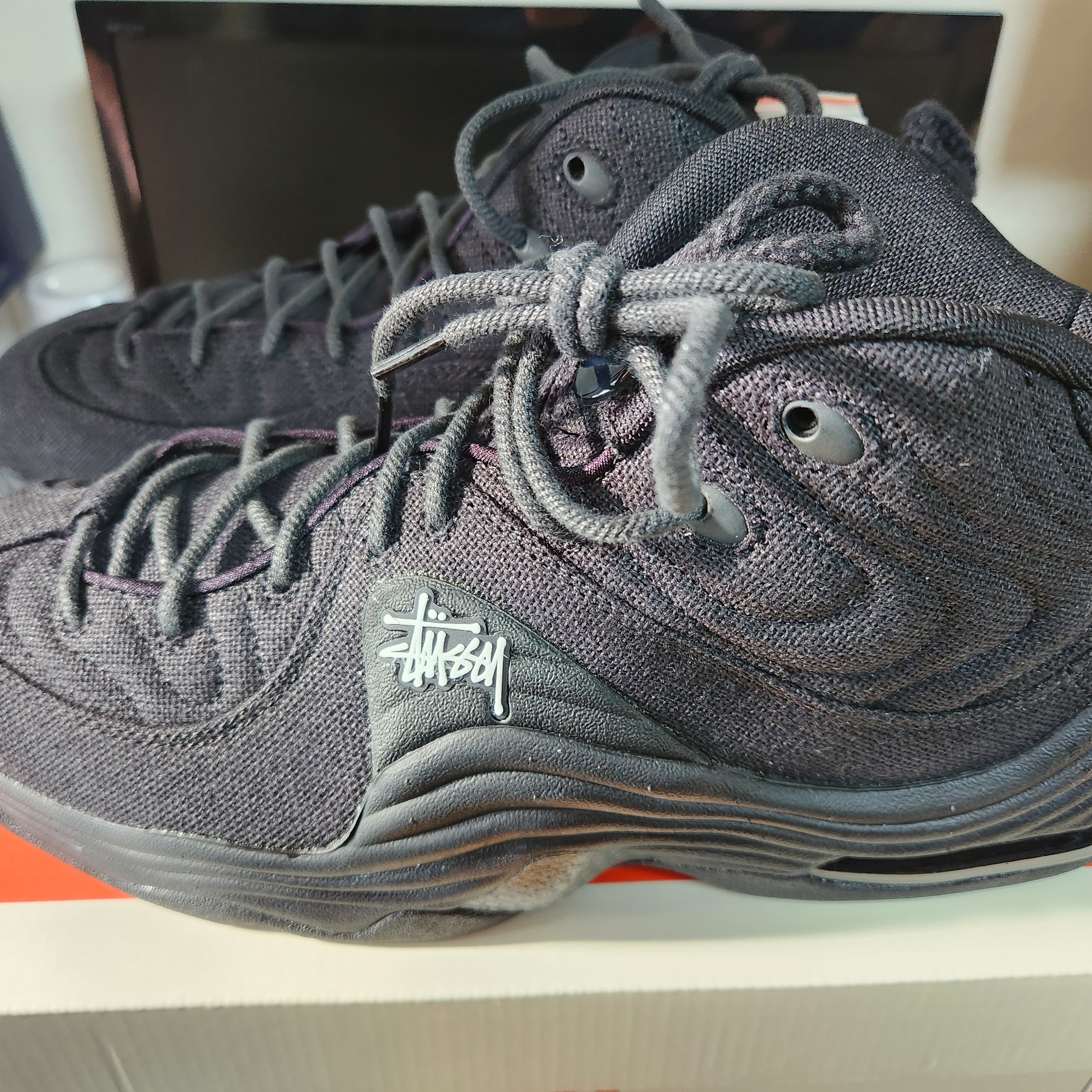 Nike x Stussy Air Penny II Black 착용 스타일 - 1