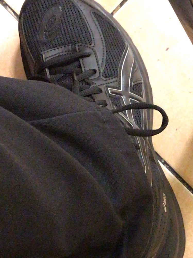 Asics Jog 100 S Black - 2E Wide 착용 스타일