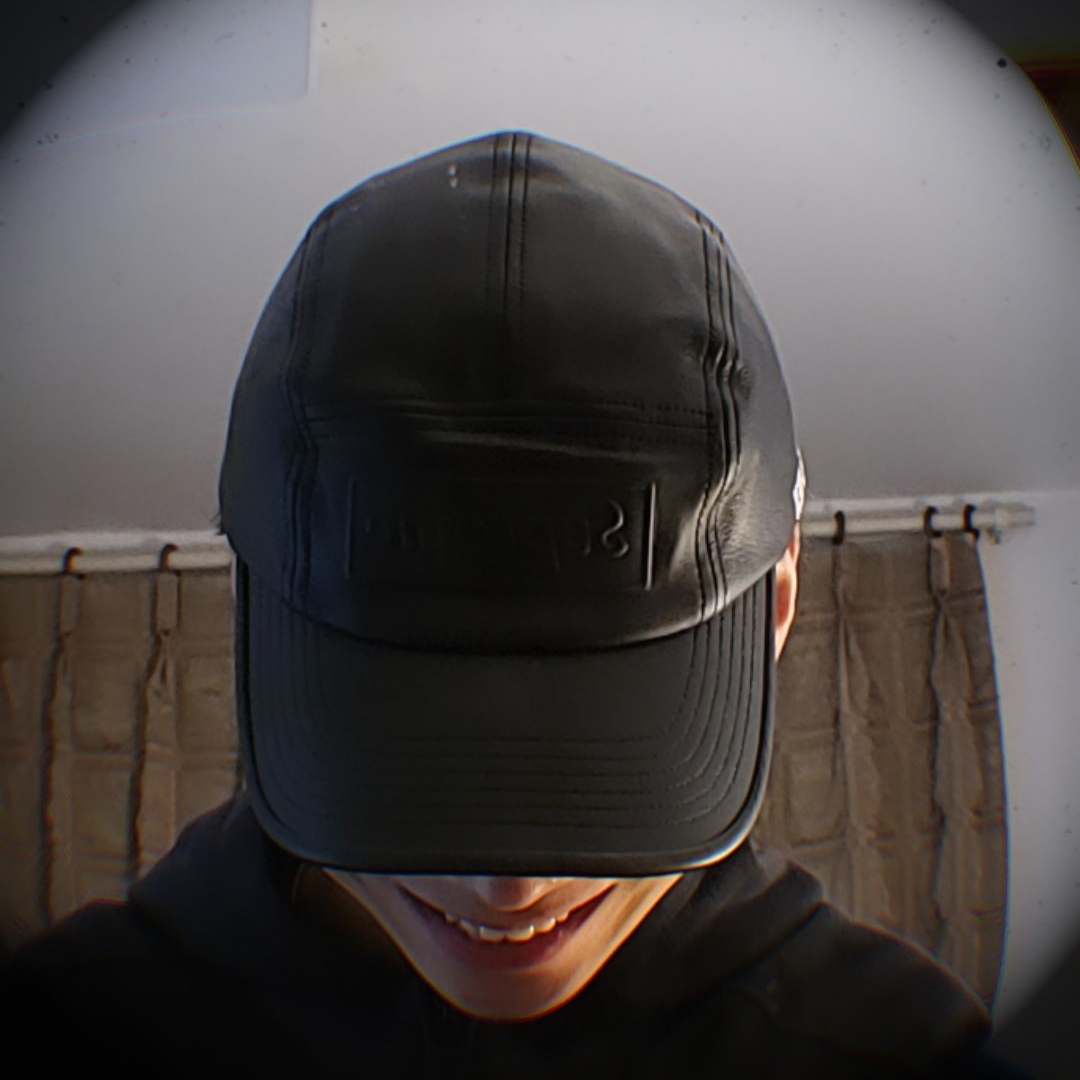 Supreme Gore-Tex Leather Camp Cap Black - 22SS 착용 스타일 - 1