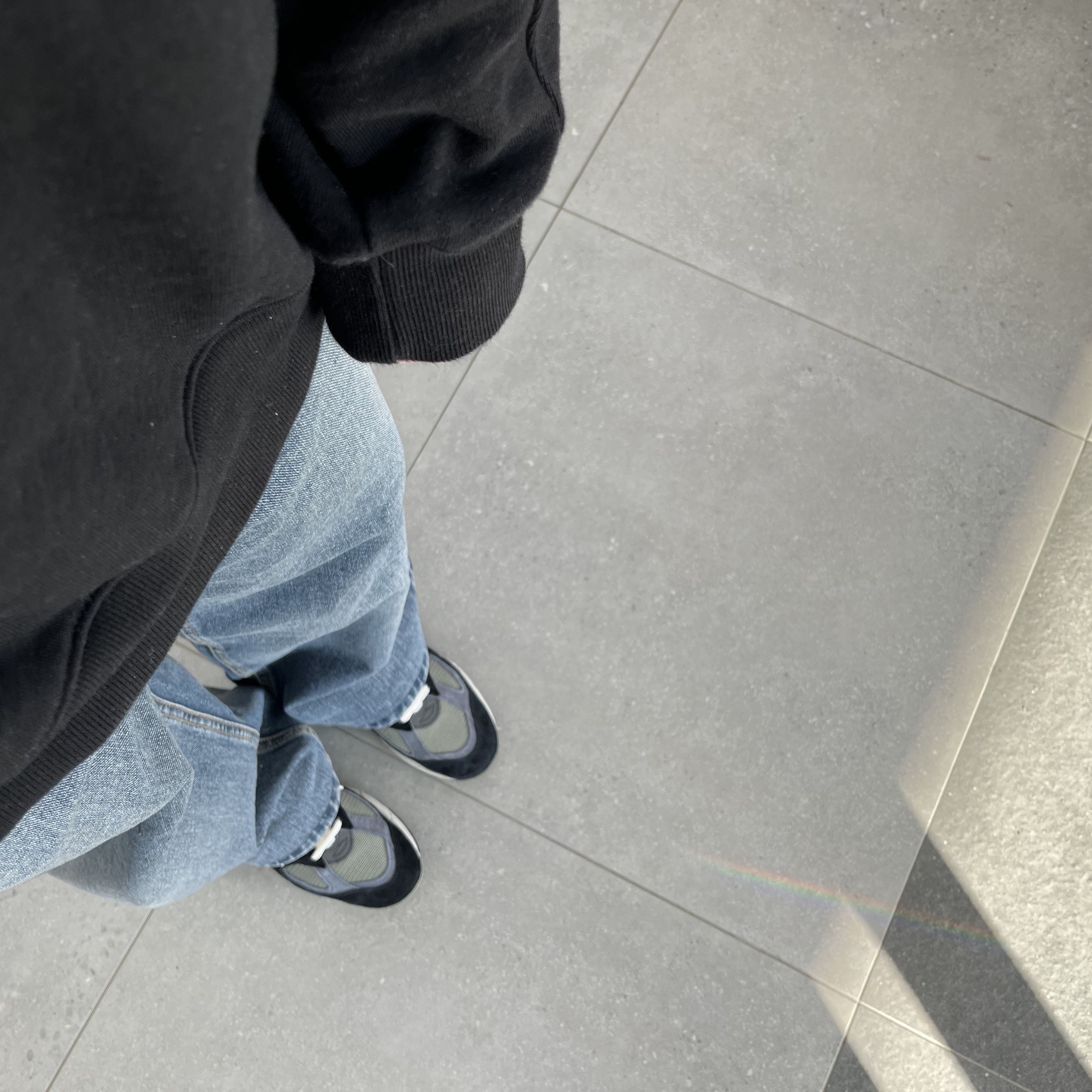 New Balance 990v2 Made in USA Black True camo 착용 스타일 - 2
