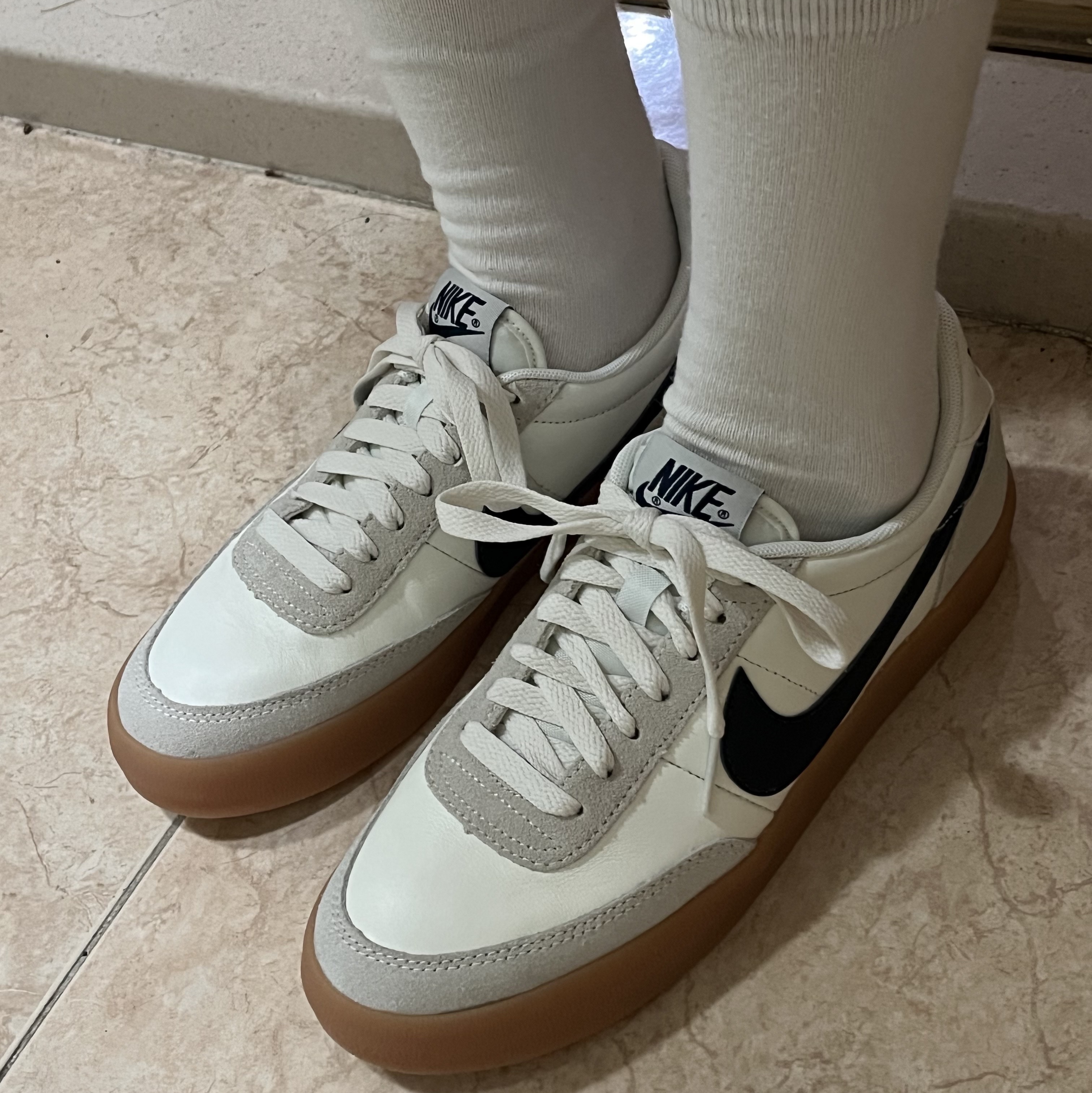 Nike x J.Crew Killshot 2 Sail Midnight Navy 착용 스타일