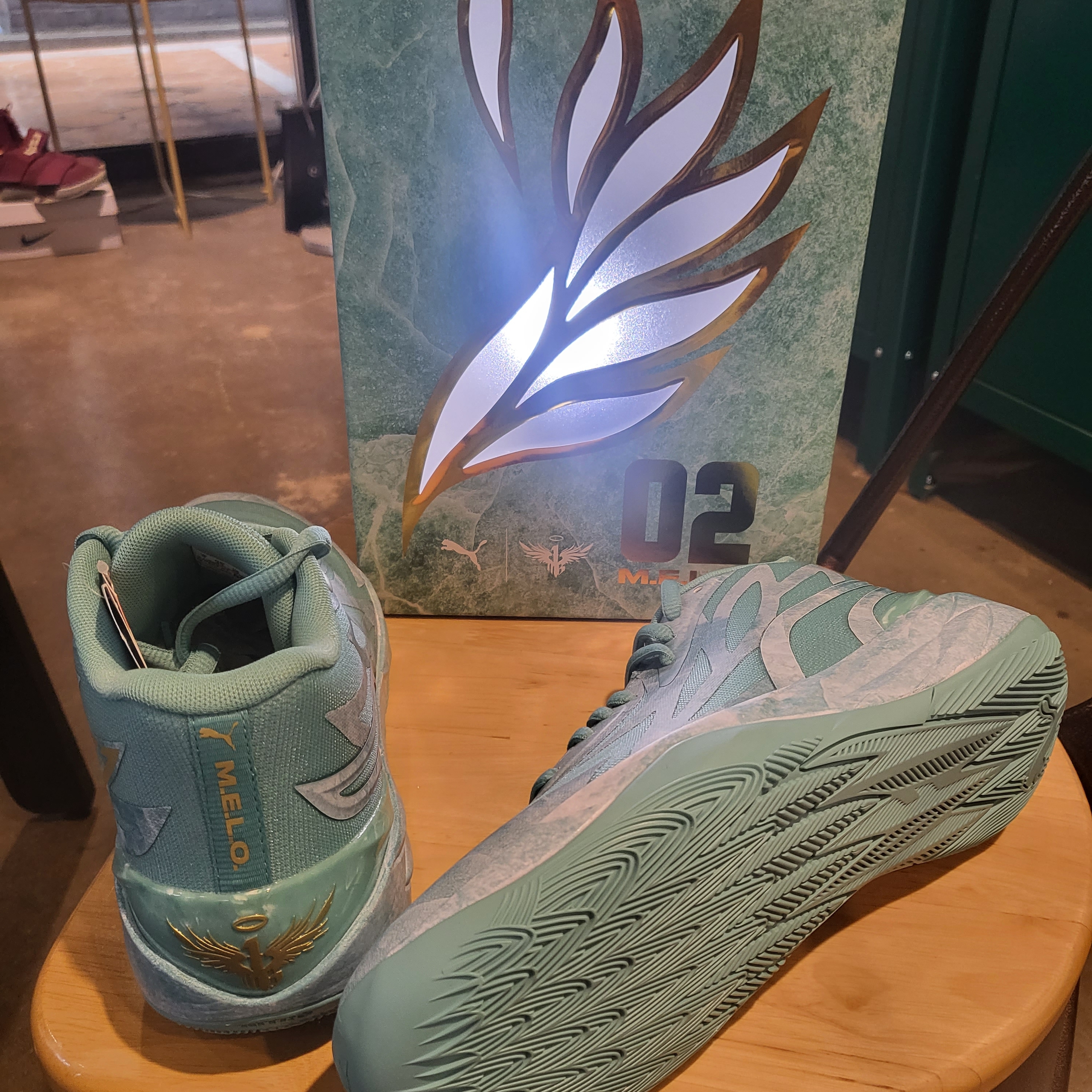 Puma MB.02 Lamelo Ball Lake Green 착용 스타일 - 3