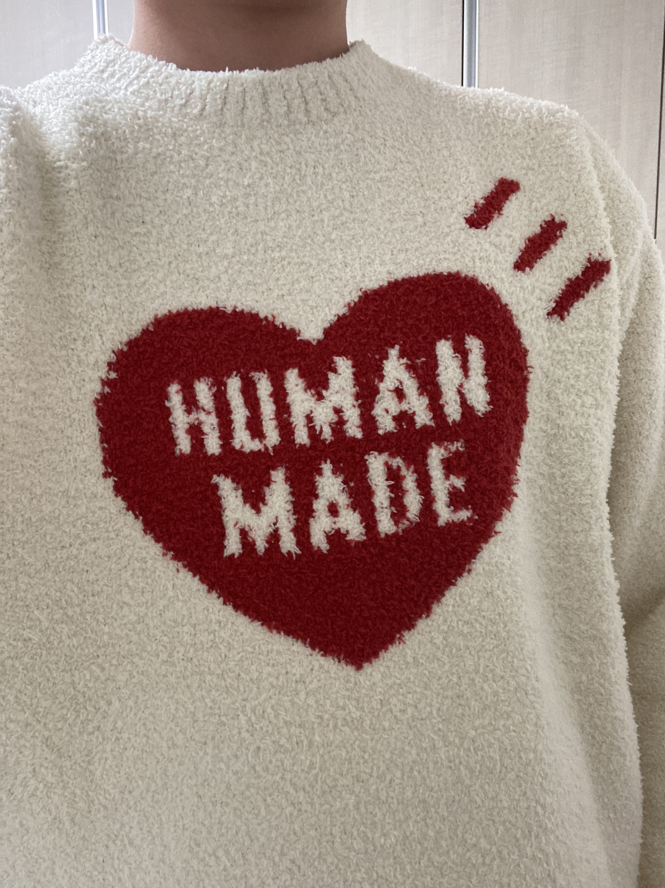 Human Made Cozy Sweatshirt White 착용 스타일