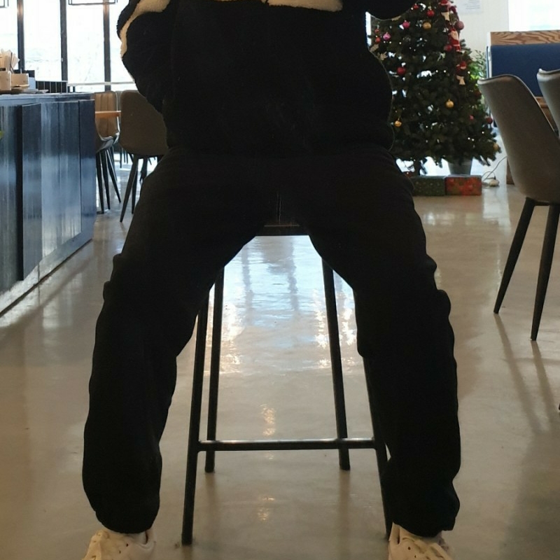 Nike NRG Solo Swoosh Fleece Pants Black White - Asia 착용 스타일 - 1