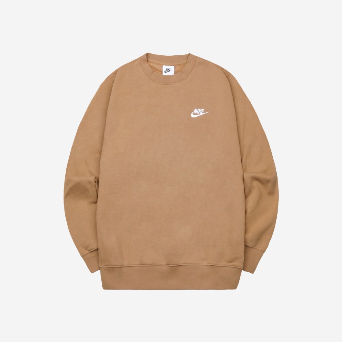 Nike NSW Club Fleece Crew Sweatshirt Dark Driftwood - US/EU 상세 이미지 1