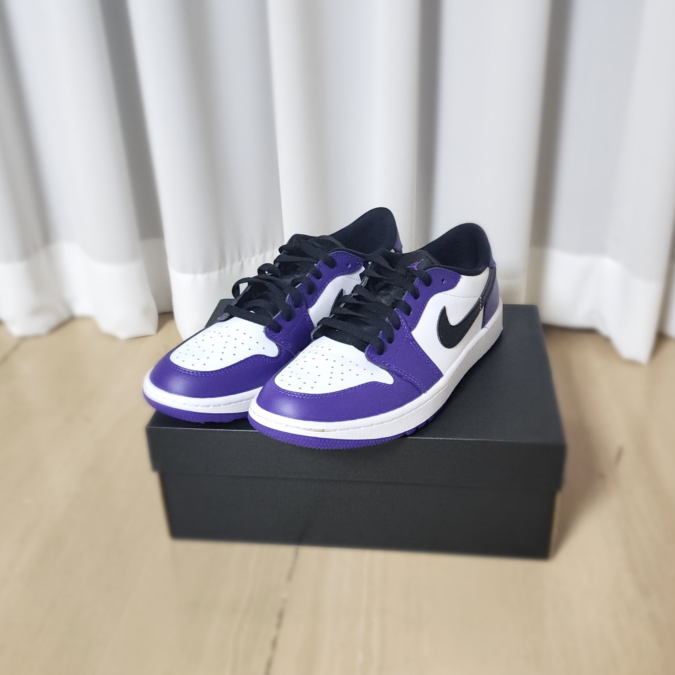 Jordan 1 Low Golf Court Purple 착용 스타일 - 2