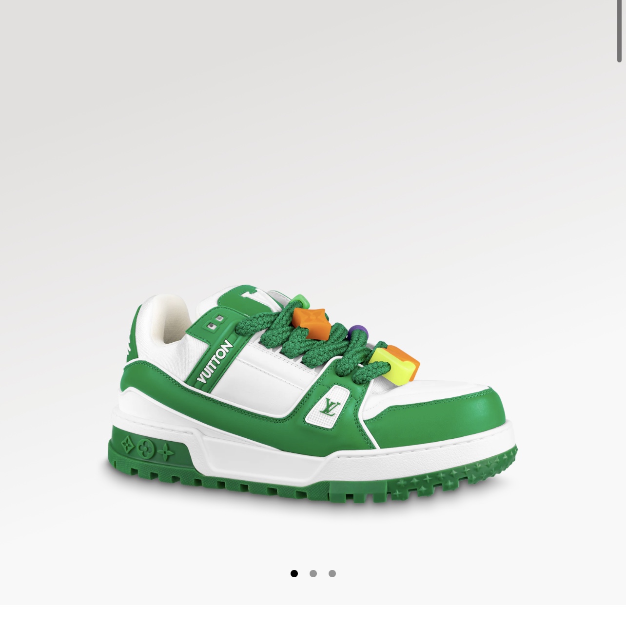 Louis Vuitton LV Trainer Maxi Sneakers Green, Louis Vuitton LV Trainer Maxi Sneakers Orange 착용 스타일 - 1