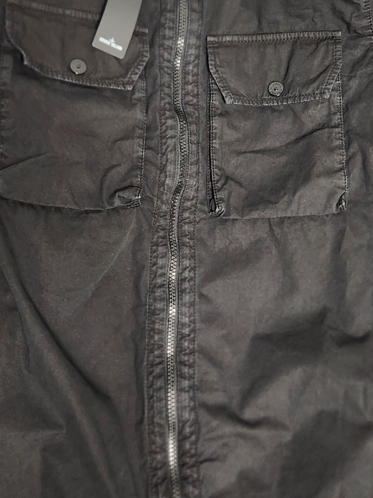 Stone Island 113WN T.CO+OLD Overshirt Black - 21FW 착용 스타일