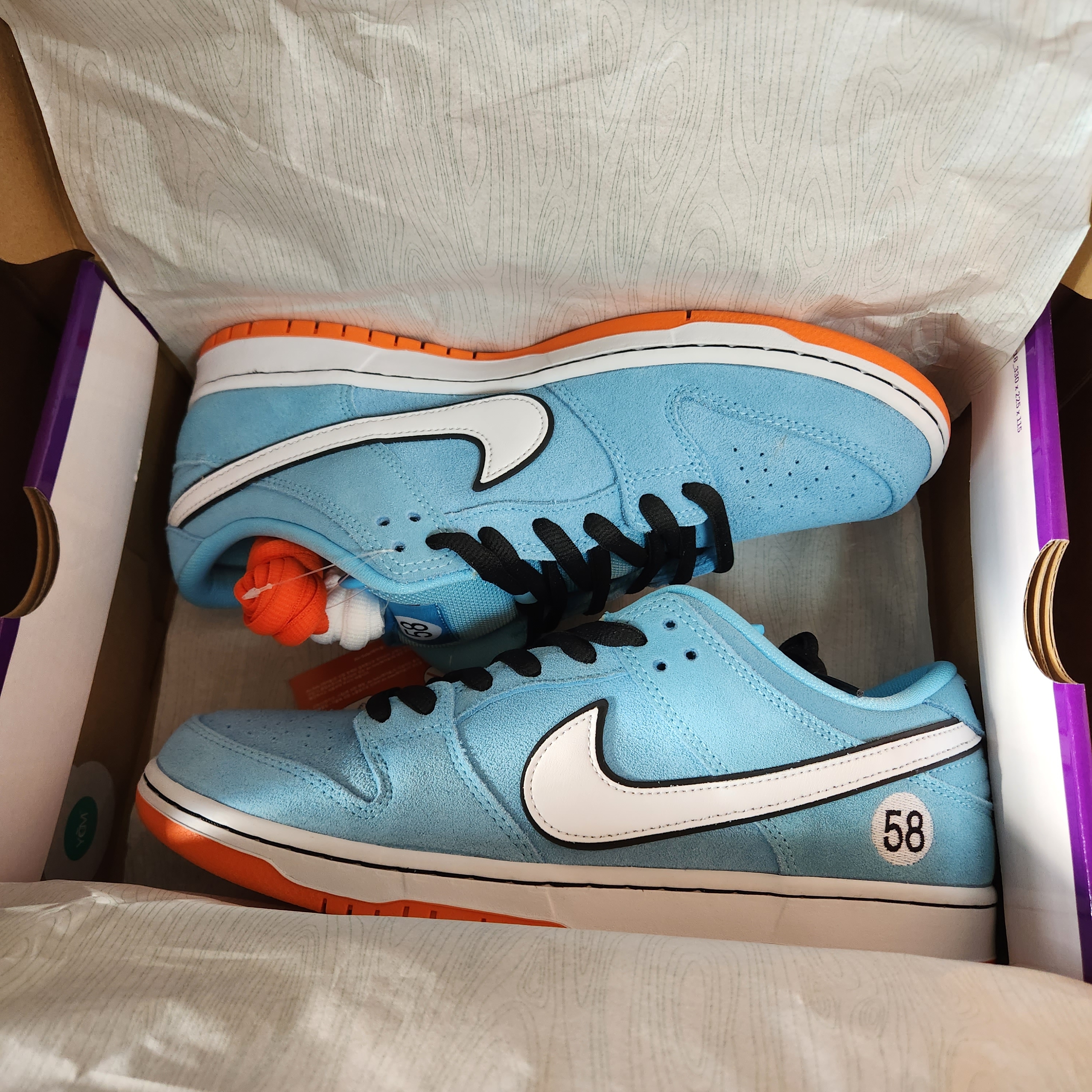 Nike SB Dunk Low Pro Blue Chill 착용 스타일 - 1