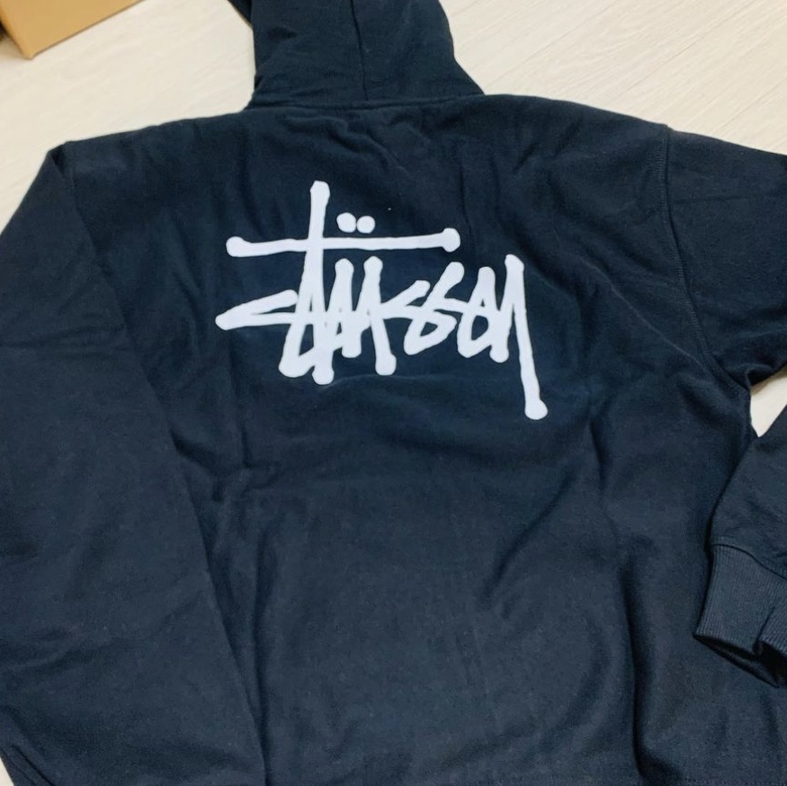 Stussy Basic Stussy Hoodie Black 2022 착용 스타일 - 2