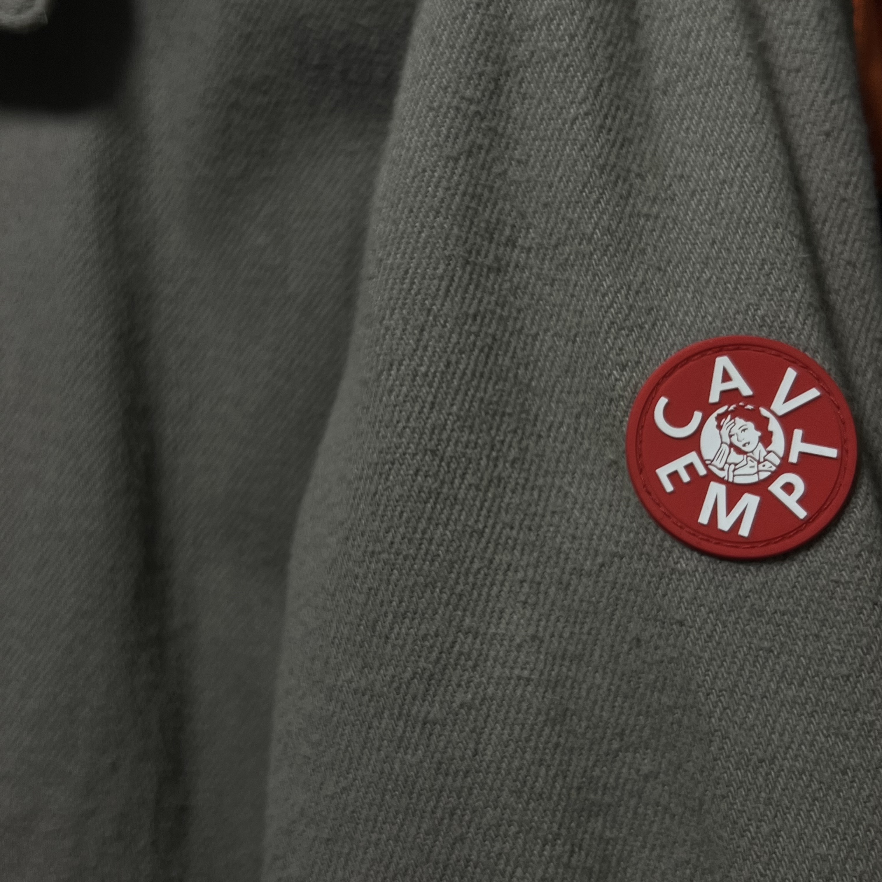 Cav Empt Fleece Zip Up Grey - 23SS 착용 스타일