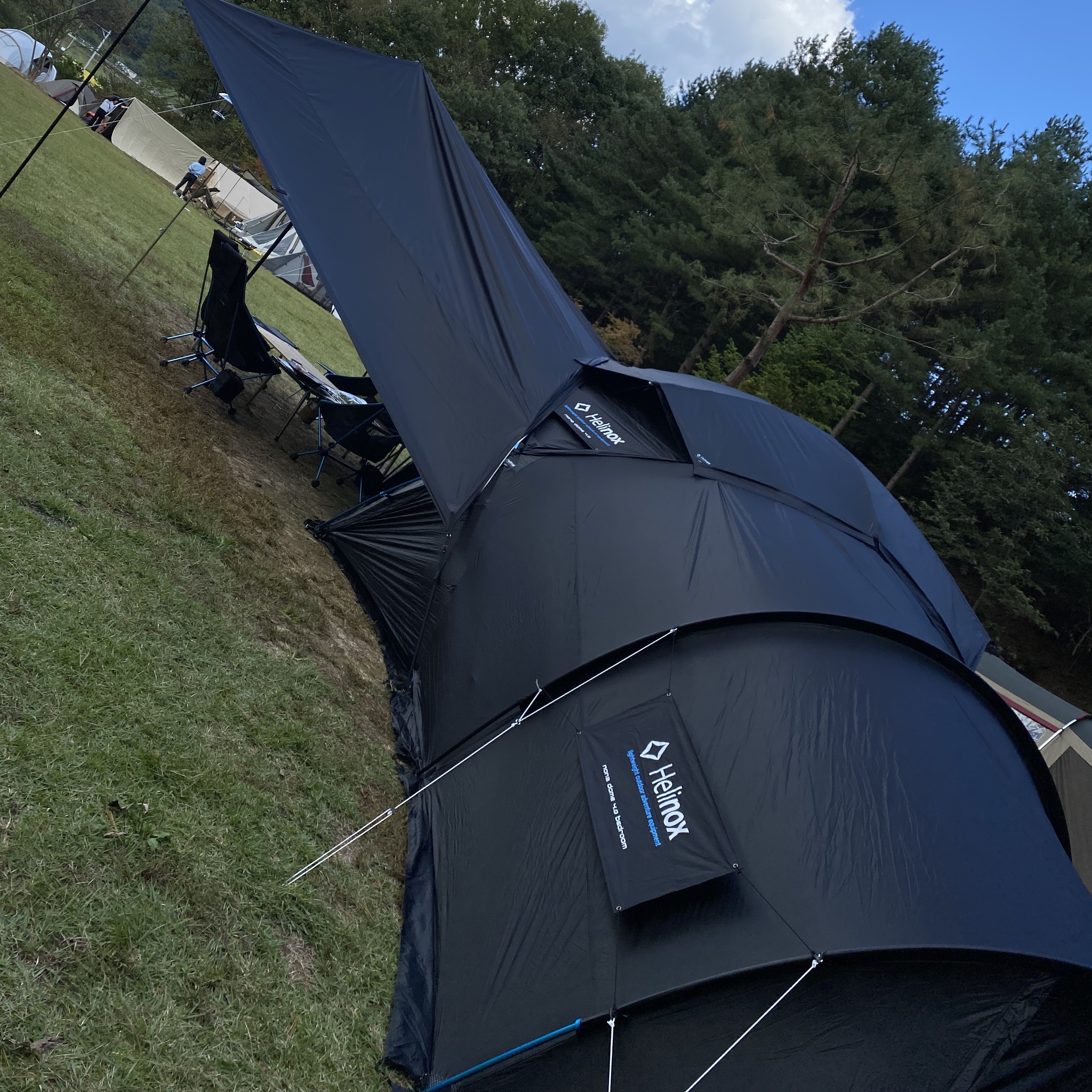 Helinox Nona Tarp Black (Without Tarp Pole) 착용 스타일 - 2