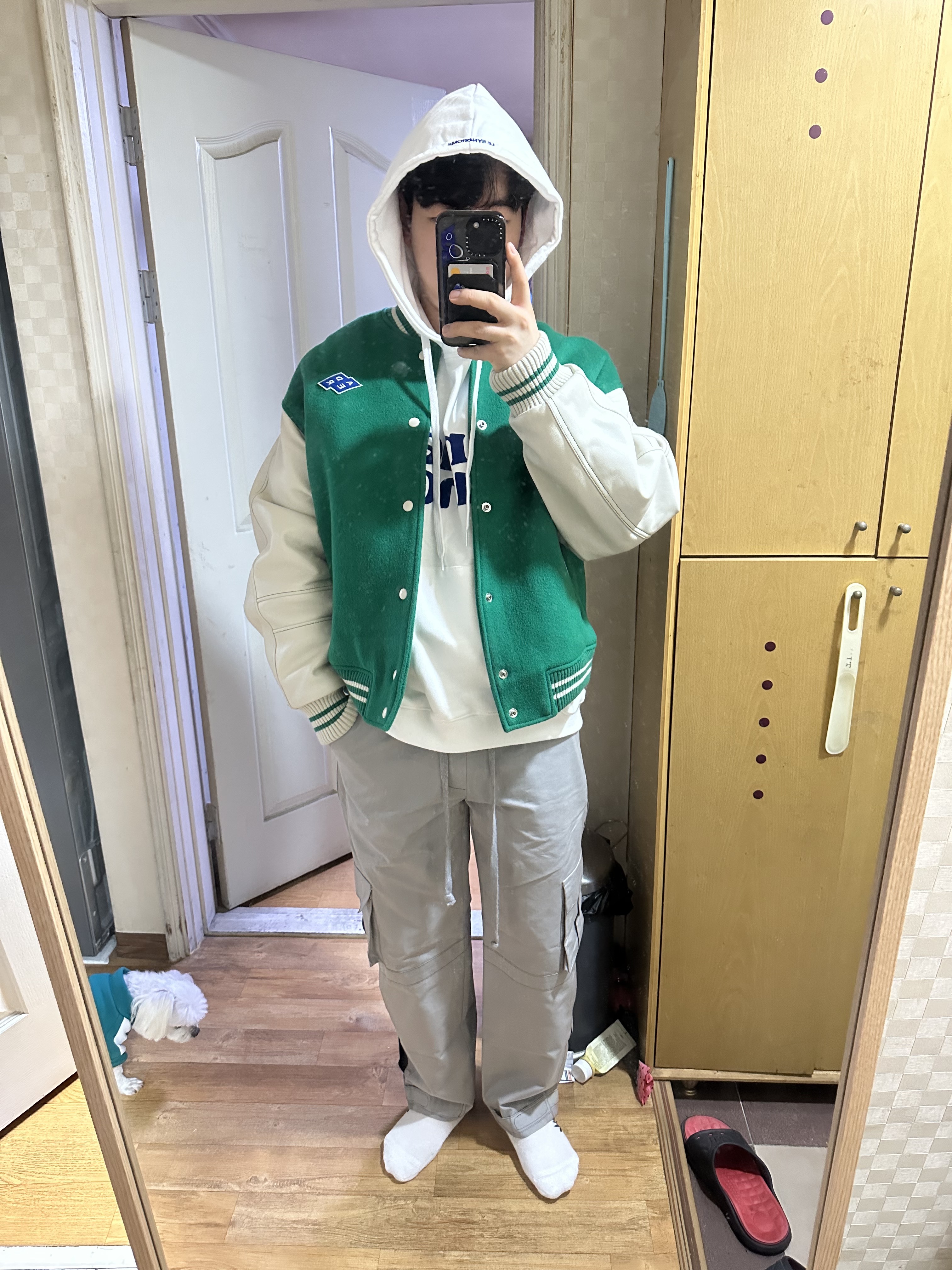 Ader Error Og; 7th @9211 Jacket Green 착용 스타일