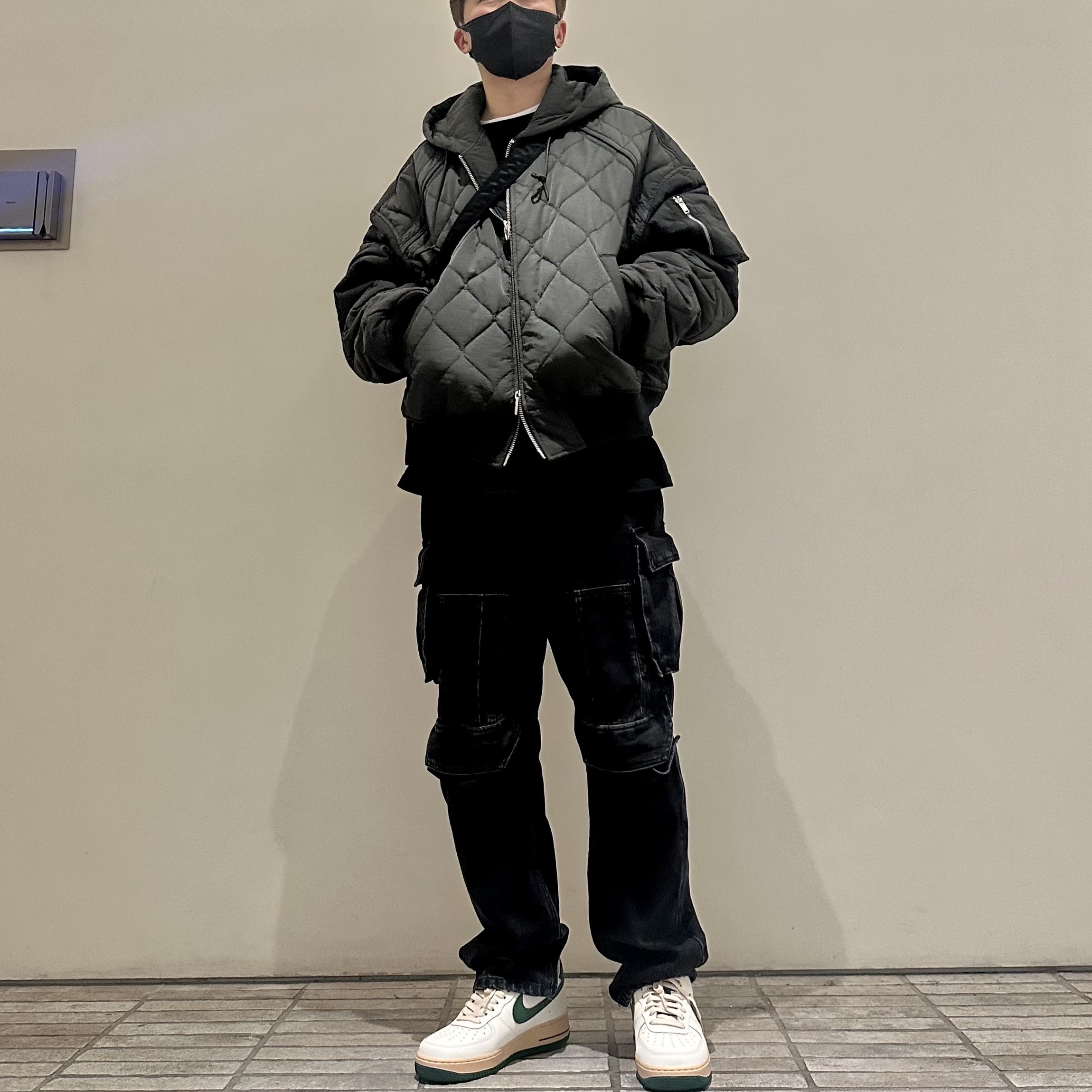 (W) Nike Air Force 1 Low Gorge Green 착용 스타일 - 2