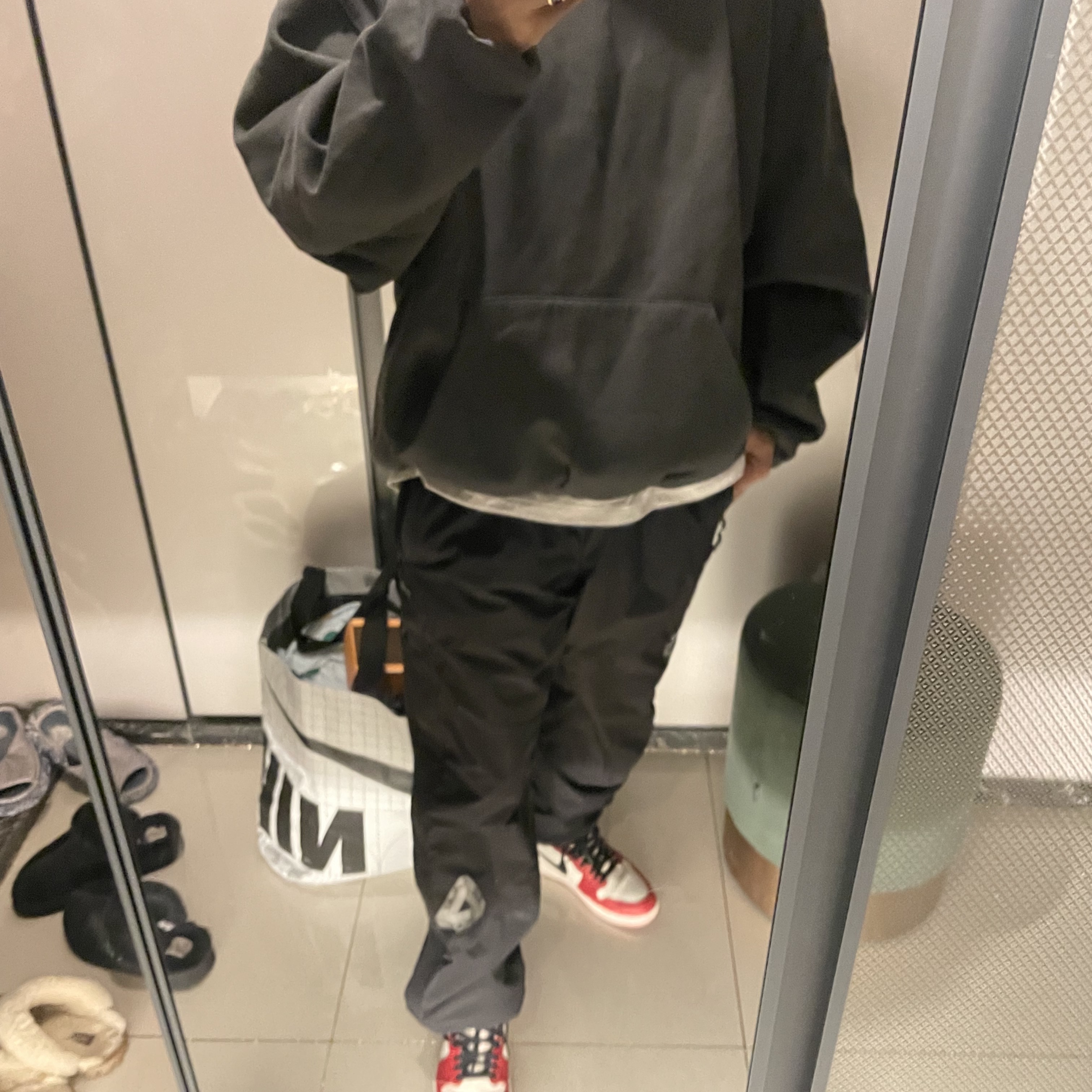 Yeezy Gap Engineered By Balenciaga Dove Hoodie Black, Palace Gore-Tex Infinium Loft Jogger Black - 22FW 착용 스타일
