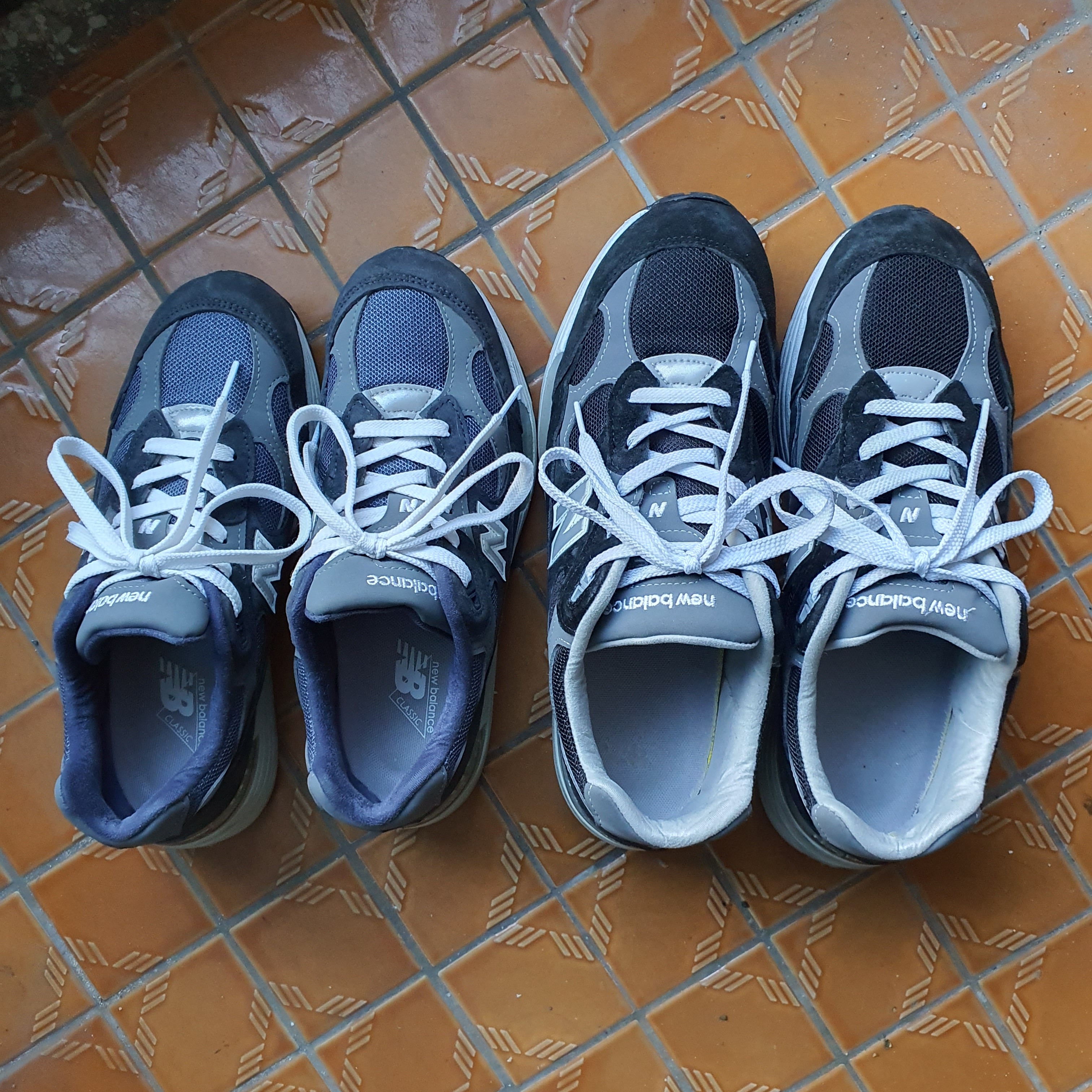 New Balance 992 Made in USA Black Grey, New Balance 992 Made in USA Navy 착용 스타일