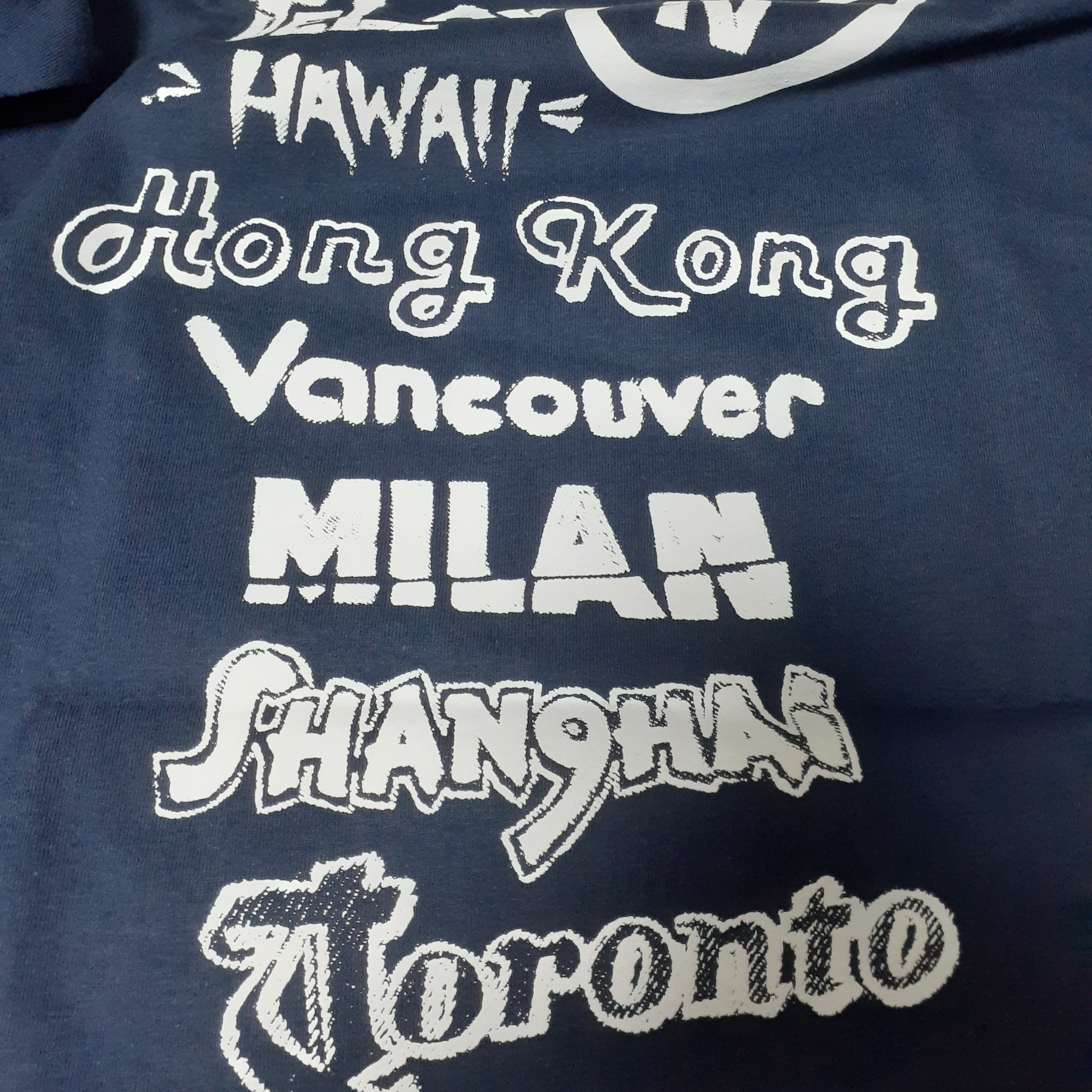 Stussy Tour T-Shirt Navy 착용 스타일 - 3