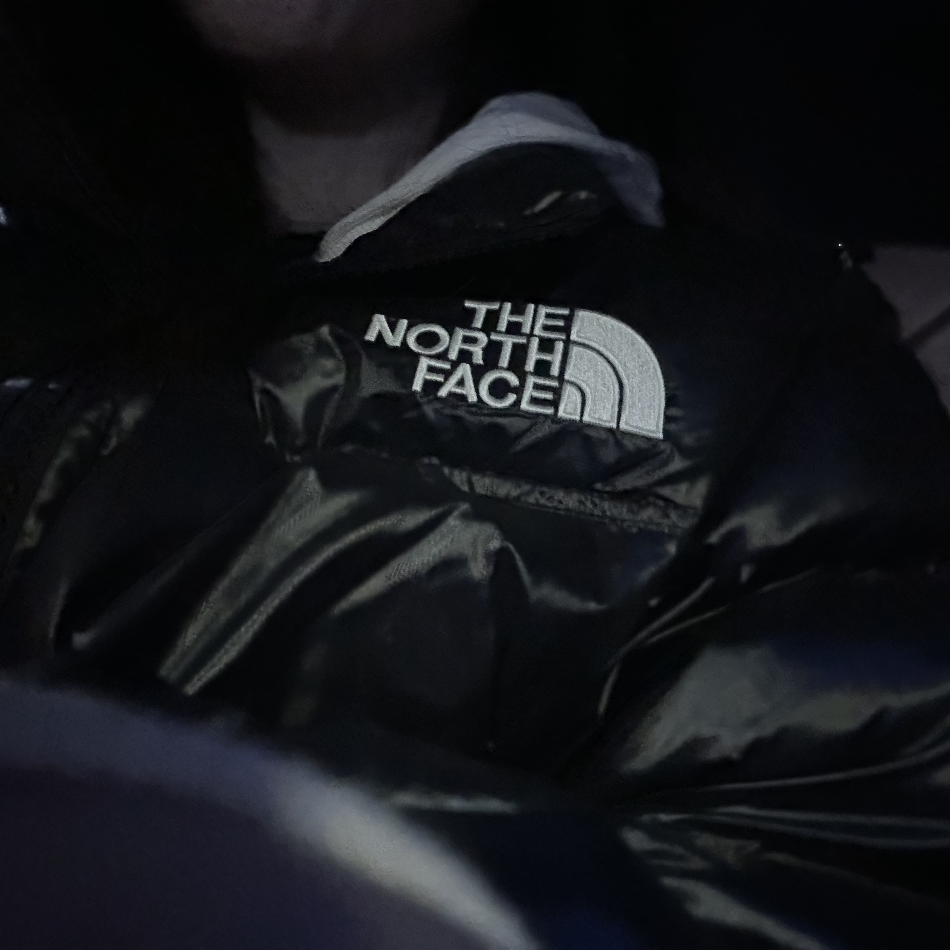 (W) The North Face Nuptse Short Jacket TNF Black 착용 스타일