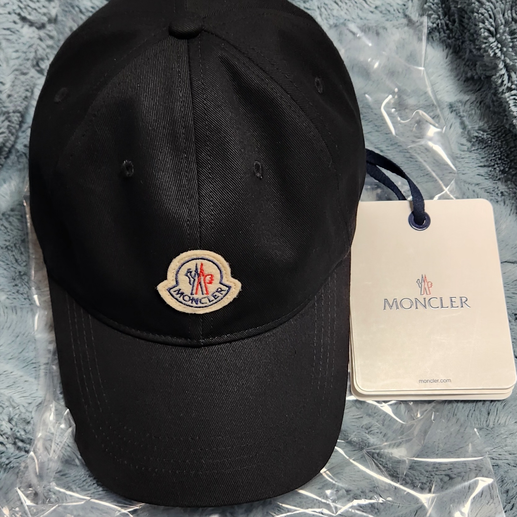 Moncler Logo Baseball Cap Optical Black - 22SS 착용 스타일