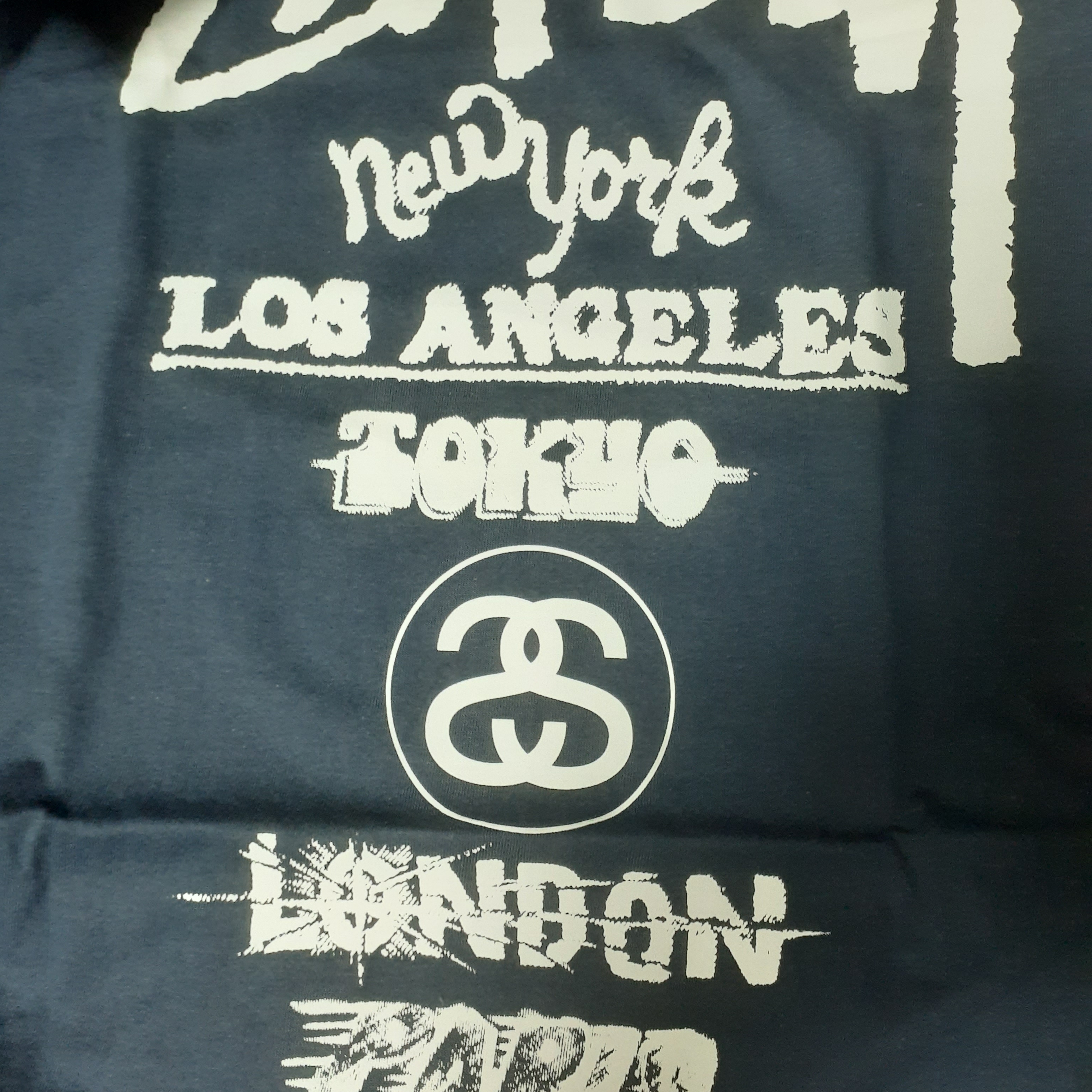 Stussy Tour T-Shirt Navy 착용 스타일 - 2
