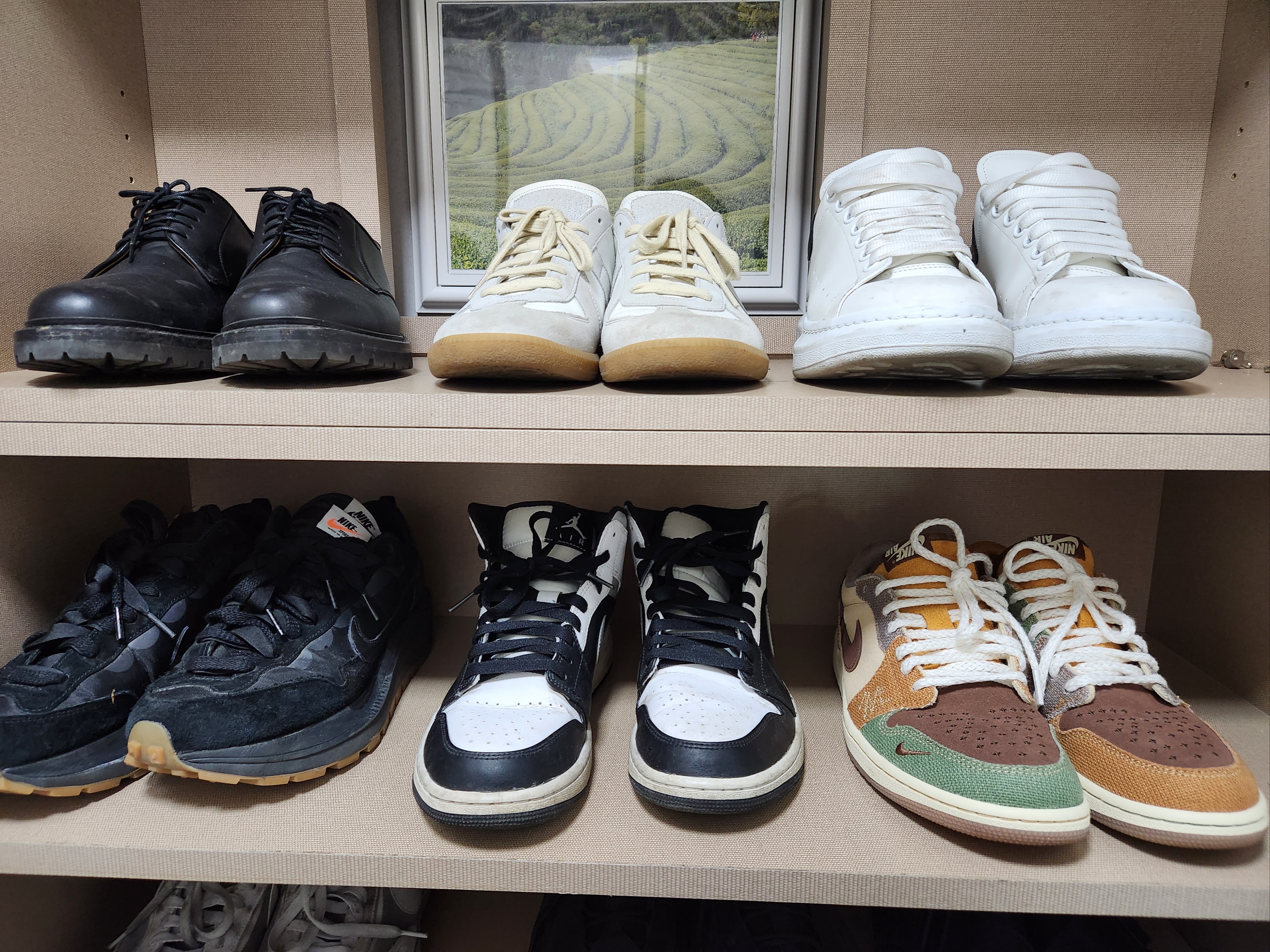 Jordan 1 x Zion Williamson Retro Low OG Flax and Oil Green, Jordan 1 Mid White Shadow 착용 스타일