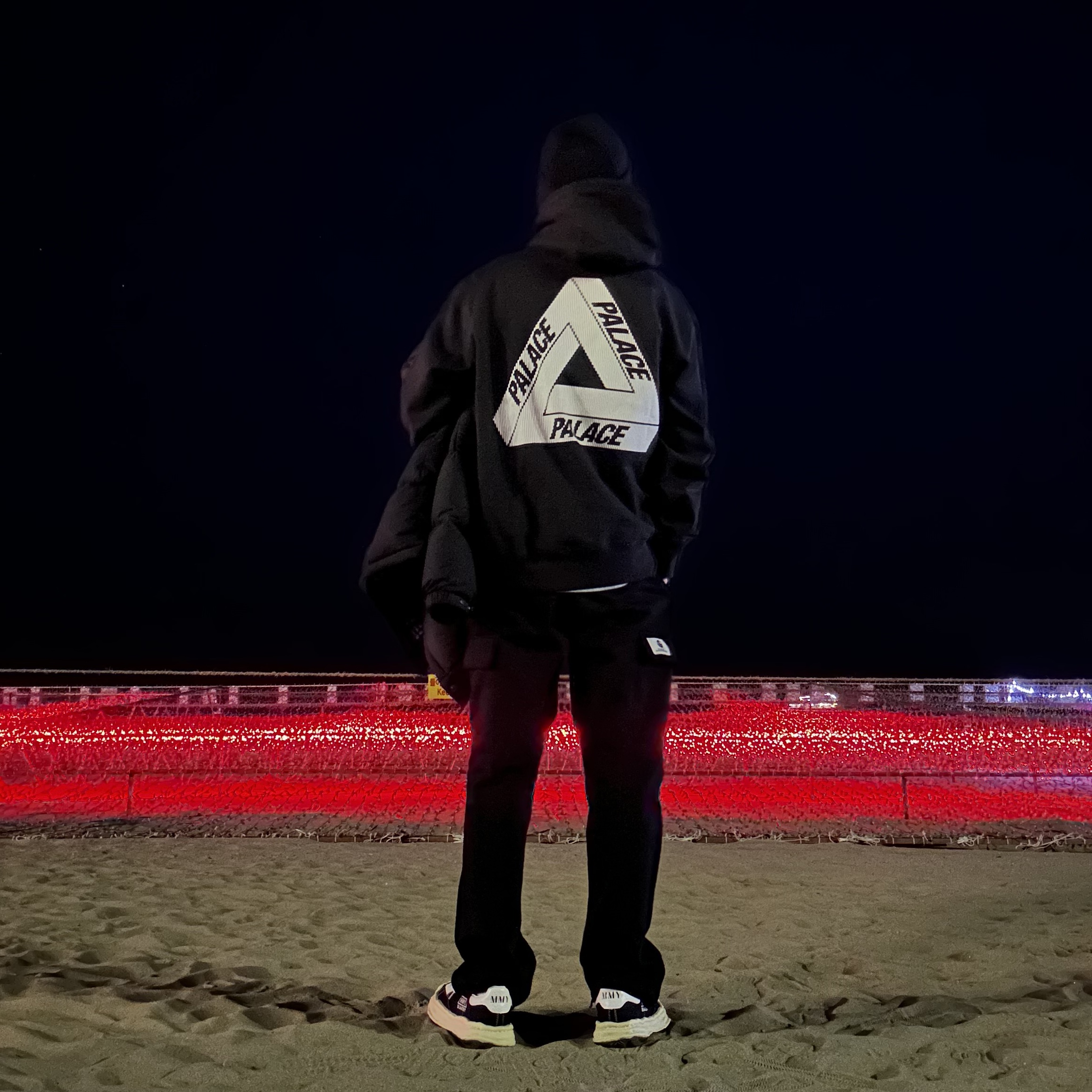 Palace Tri-Lenticular Hood Black - 22FW, Maison Mihara Yasuhiro Blakey VL OG Sole Canvas Low-top Sneakers Black 착용 스타일