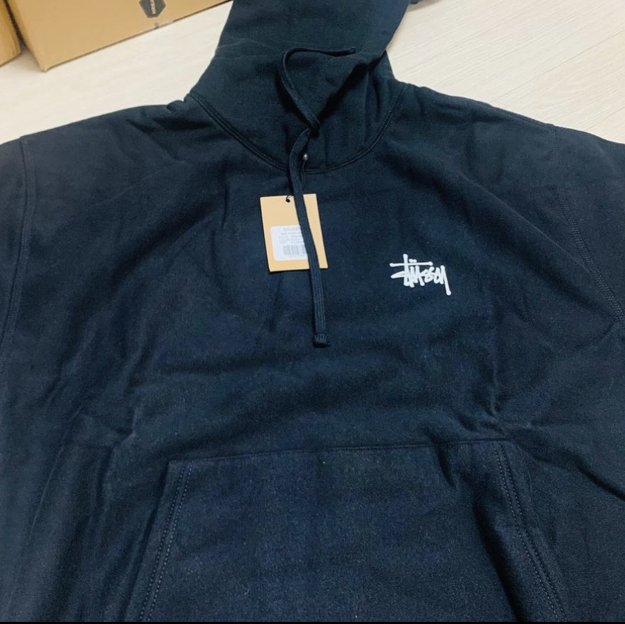 Stussy Basic Stussy Hoodie Black 2022 착용 스타일 - 1