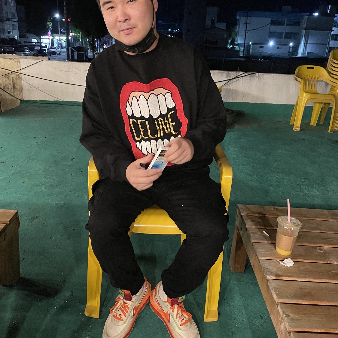 Nike x Sacai x Clot LDWaffle Orange Blaze 착용 스타일