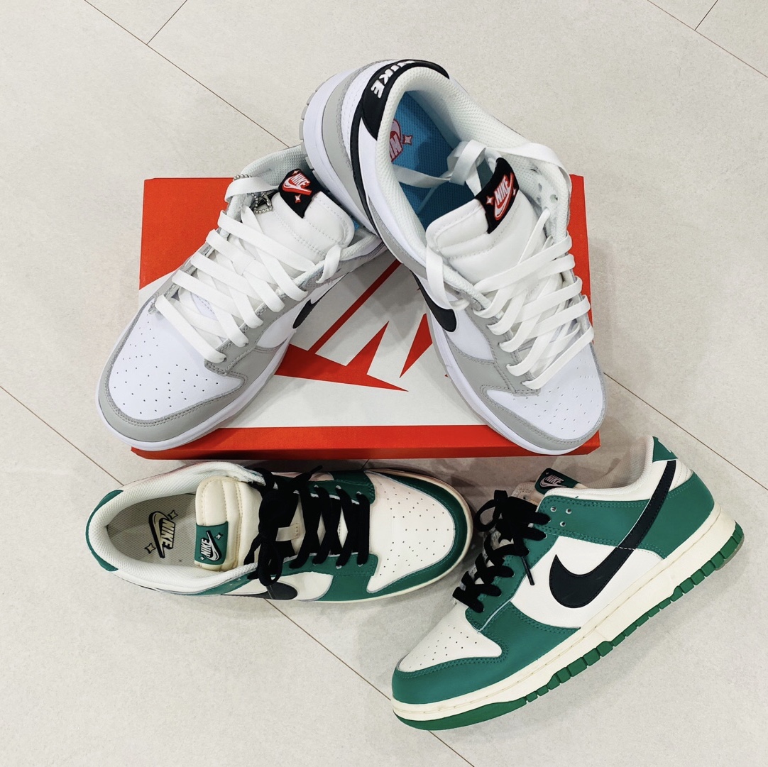 Nike Dunk Low Retro SE Jackpot Malachite, Nike Dunk Low Retro SE Jackpot Grey Fog 착용 스타일 - 2