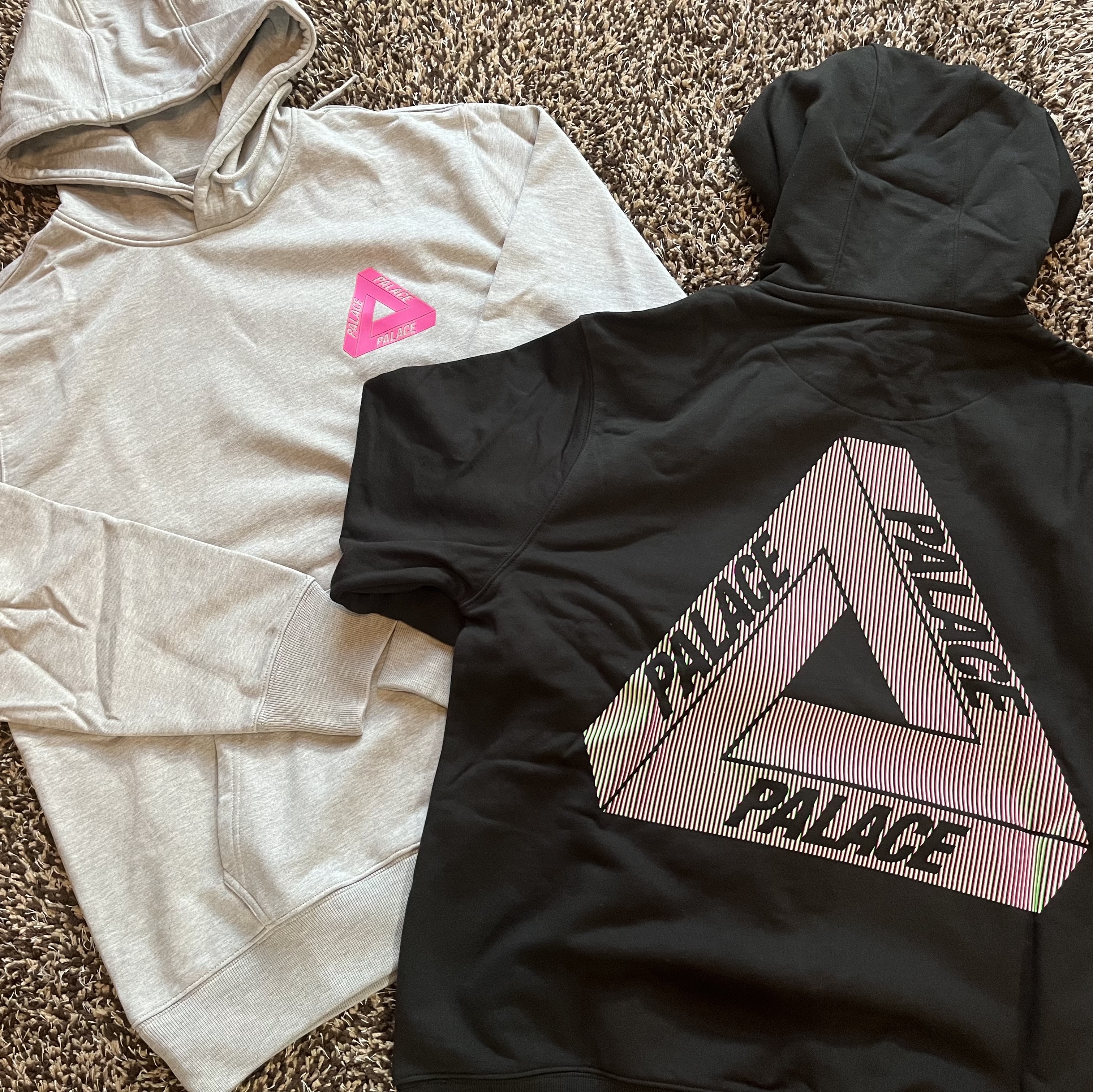 Palace Tri-Lenticular Hood Grey Marl - 22FW, Palace Tri-Lenticular Hood Black - 22FW 착용 스타일 - 1