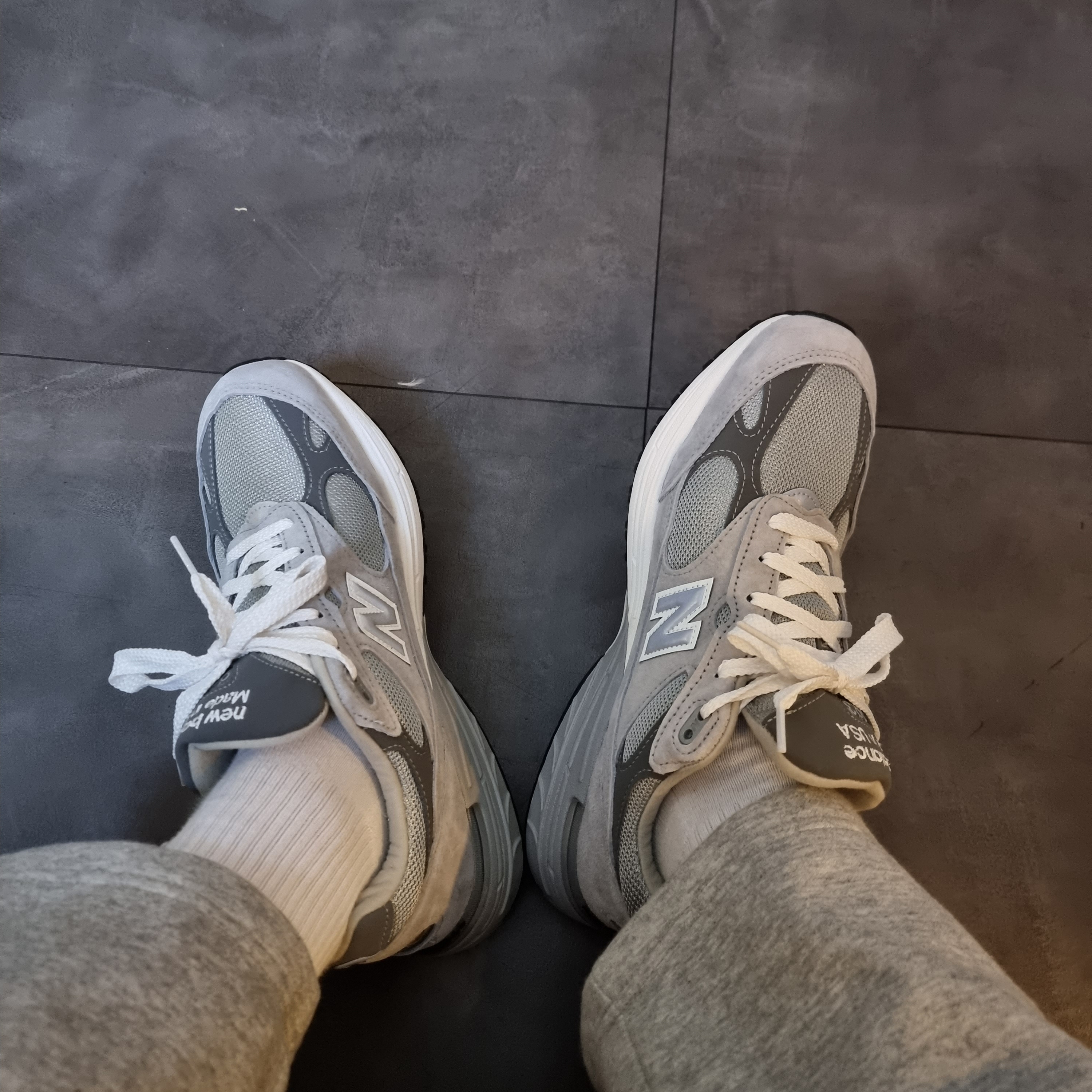 New Balance 993 Made in USA Grey - D Standard 착용 스타일