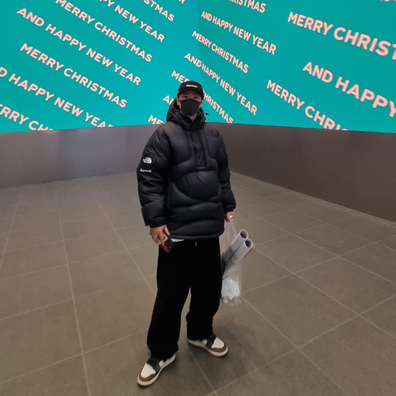 Supreme x The North Face 800-Fill Half Zip Hooded Pullover Black - 22FW 착용 스타일