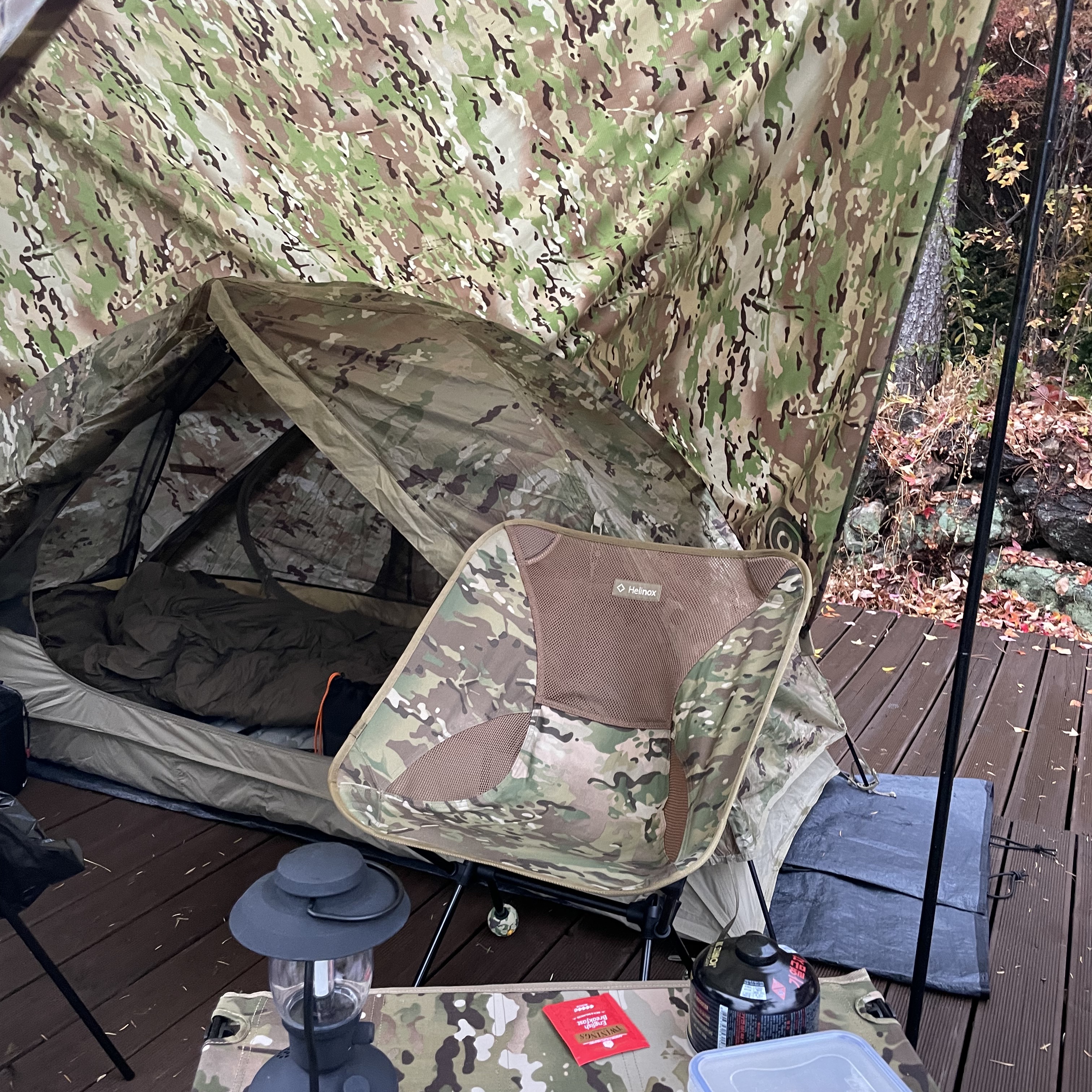 Helinox Chair One Multicam 착용 스타일