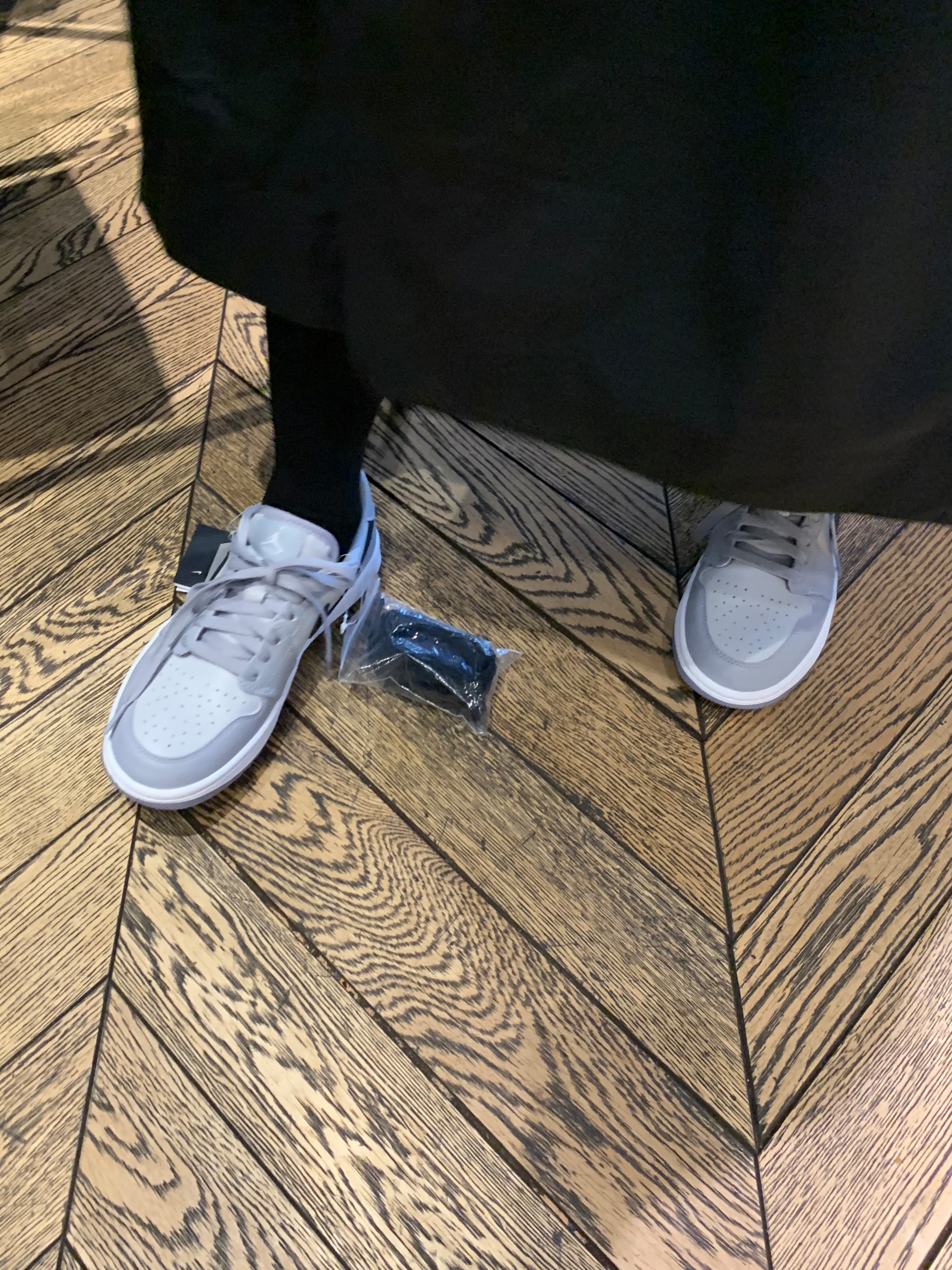 Jordan 1 Low Golf Wolf Grey, Nike Dunk Low Retro Black 착용 스타일 - 4