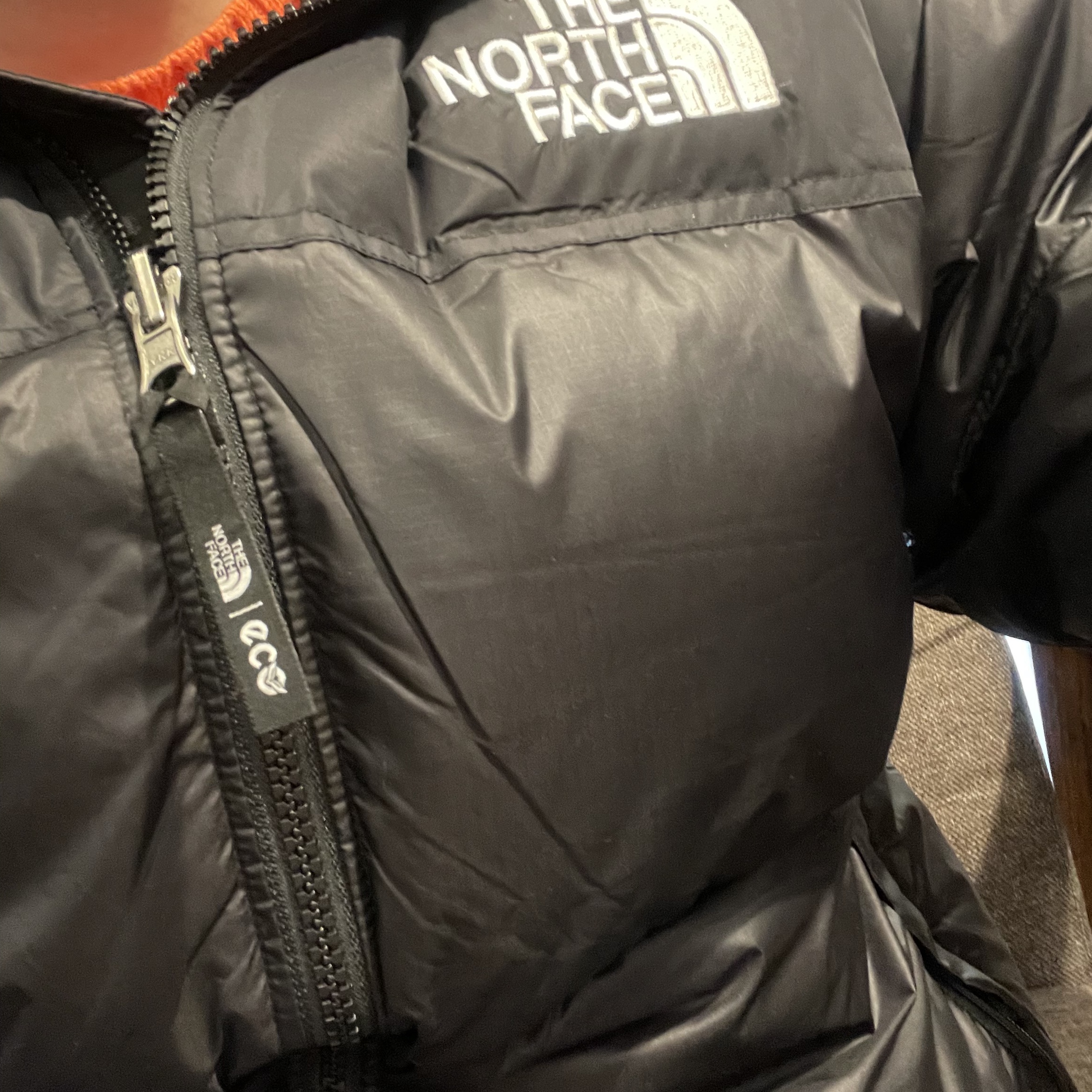 The North Face 1996 Eco Nuptse Jacket Black 착용 스타일