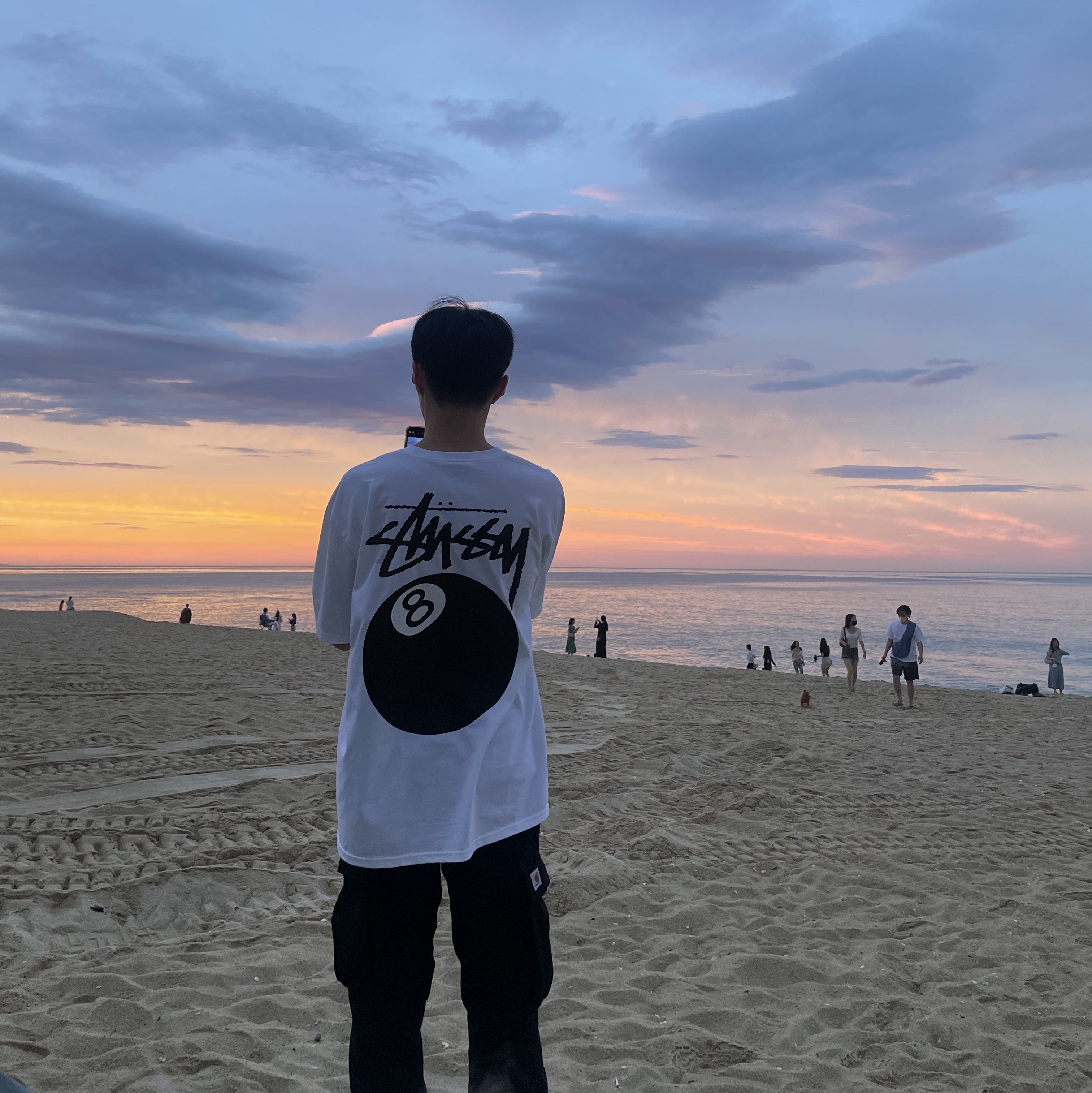 Stussy 8 Ball T-Shirt White - 22SS 착용 스타일