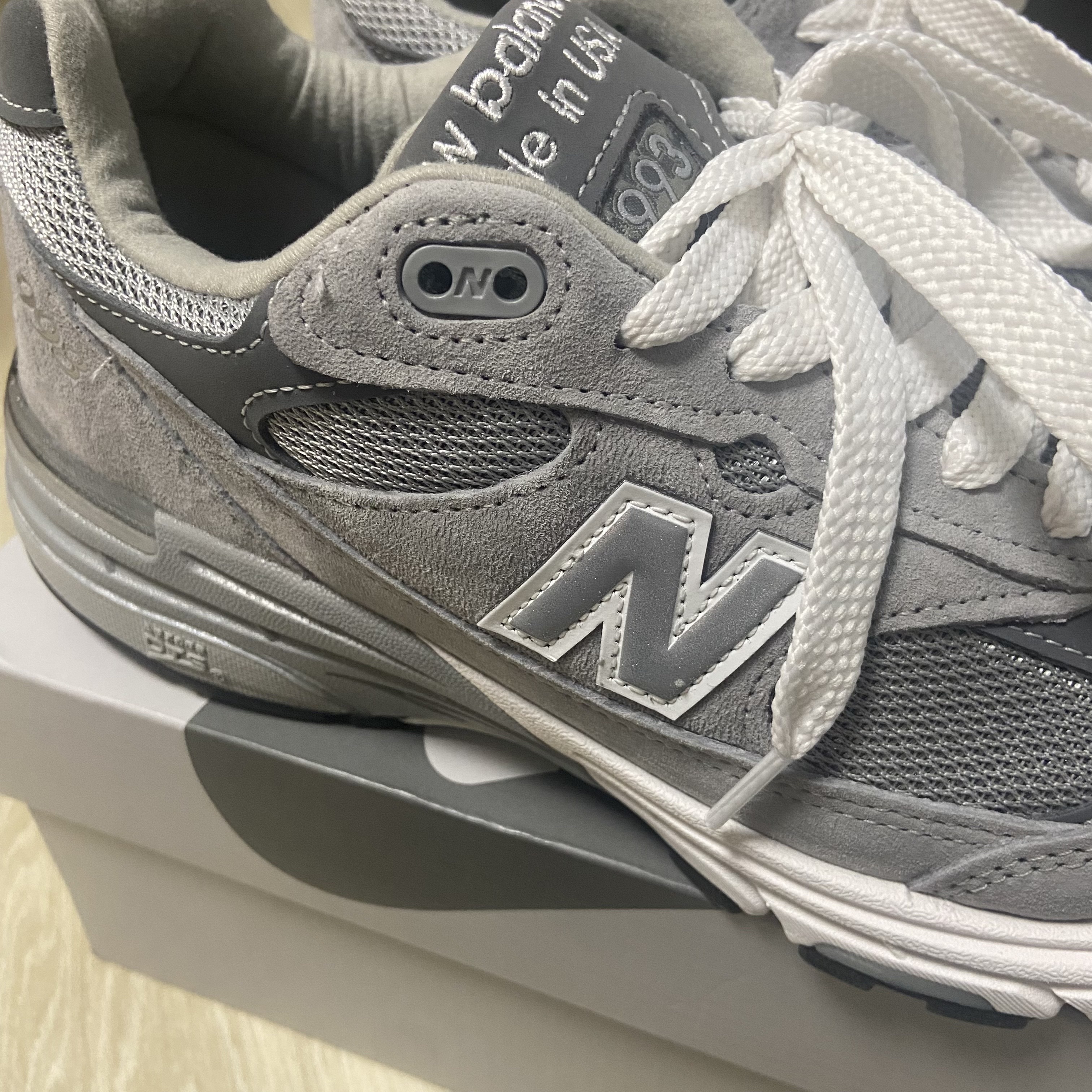 New Balance 993 Made in USA Grey - D Standard 착용 스타일 - 2