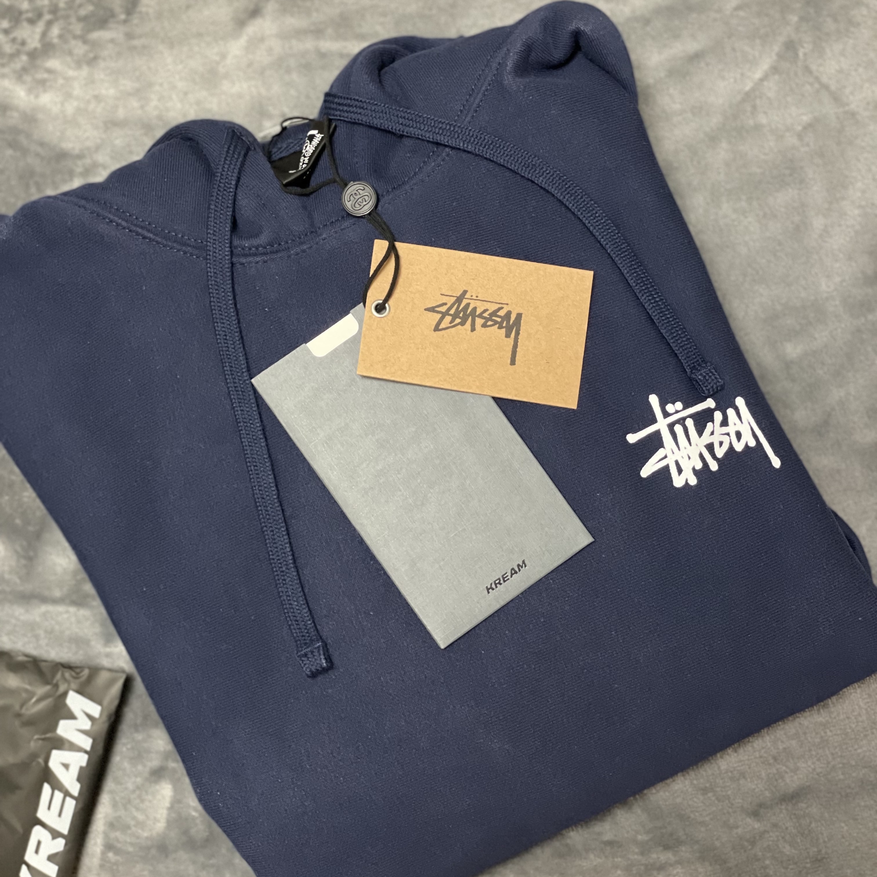 Stussy Basic Stussy Hoodie Navy 2022 착용 스타일 - 4