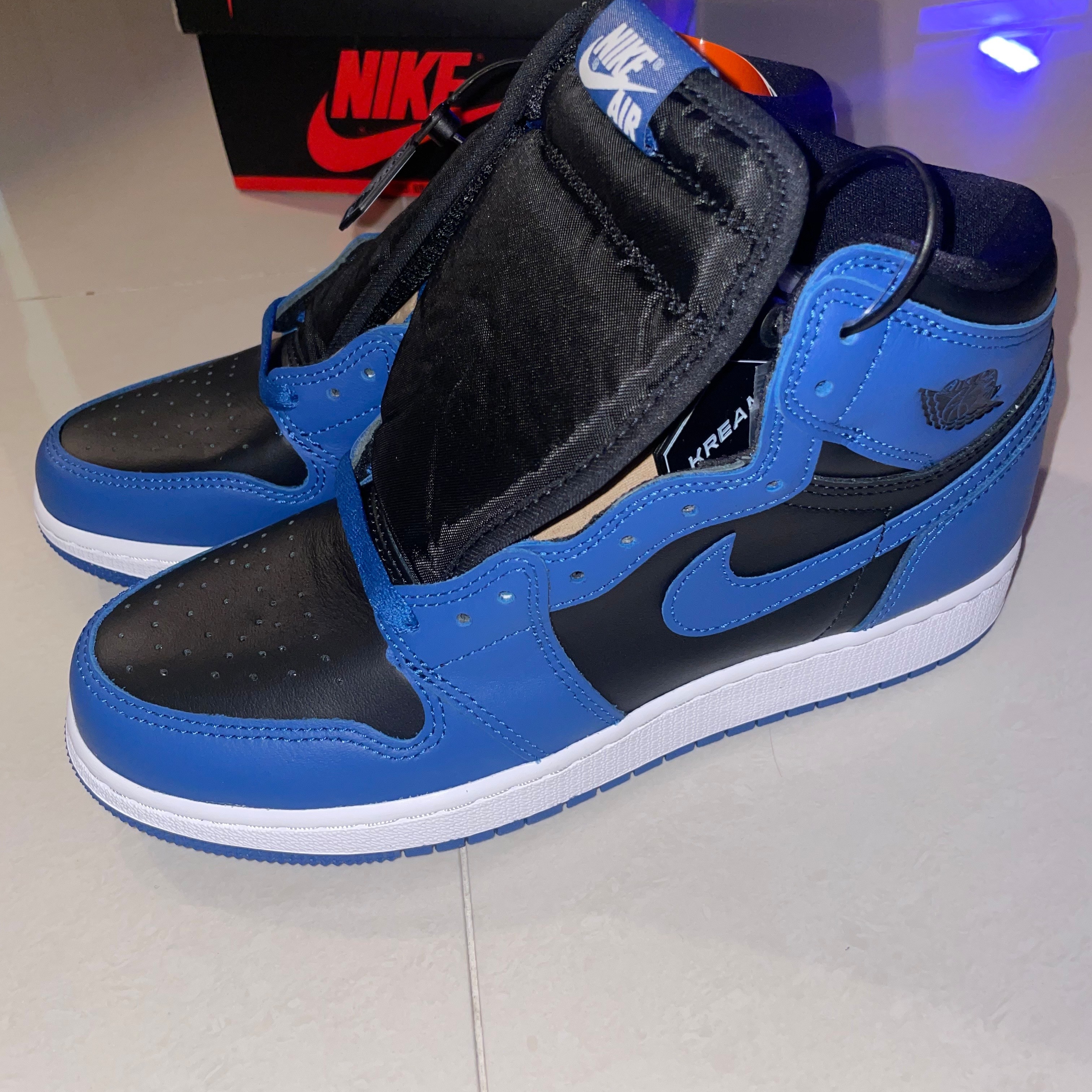 (GS) Jordan 1 Retro High OG Dark Marina Blue 착용 스타일 - 2