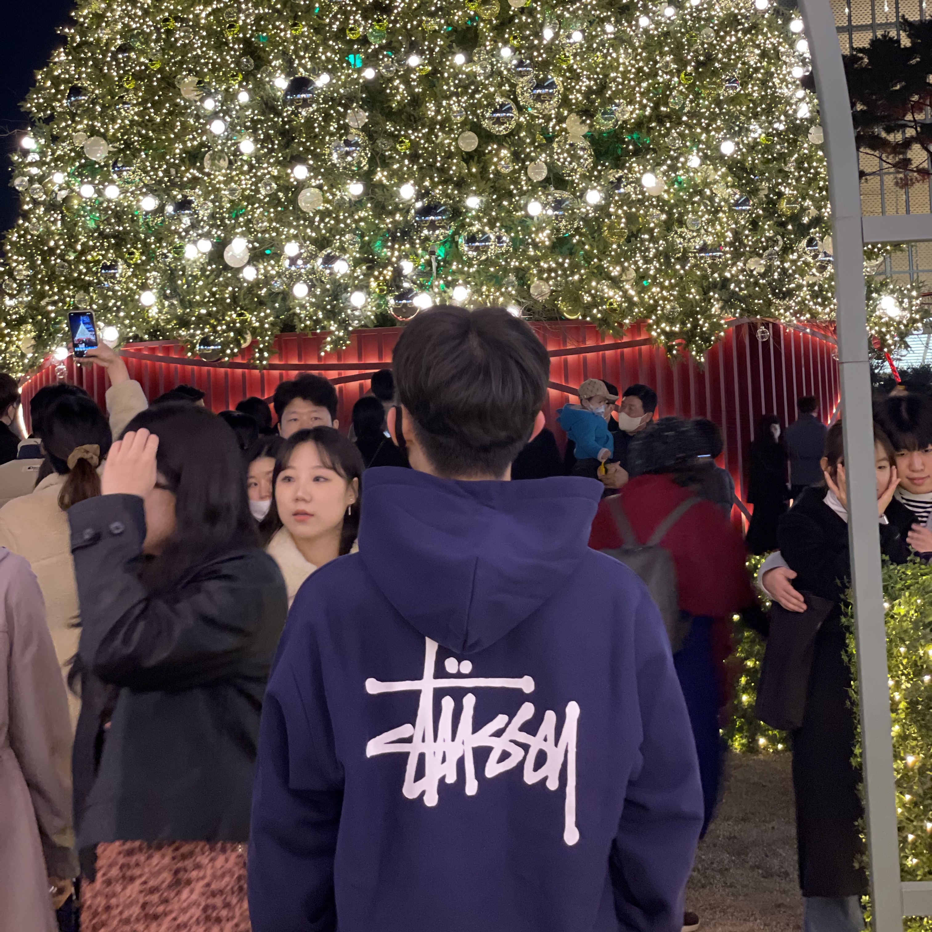 Stussy Basic Stussy Hoodie Navy 2022 착용 스타일 - 2