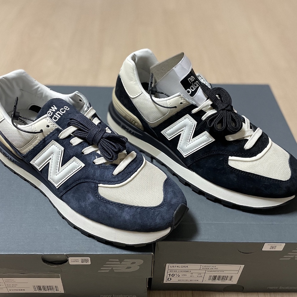 New Balance 574 Legacy Black Angora, New Balance 574 Legacy Navy Blue 착용 스타일