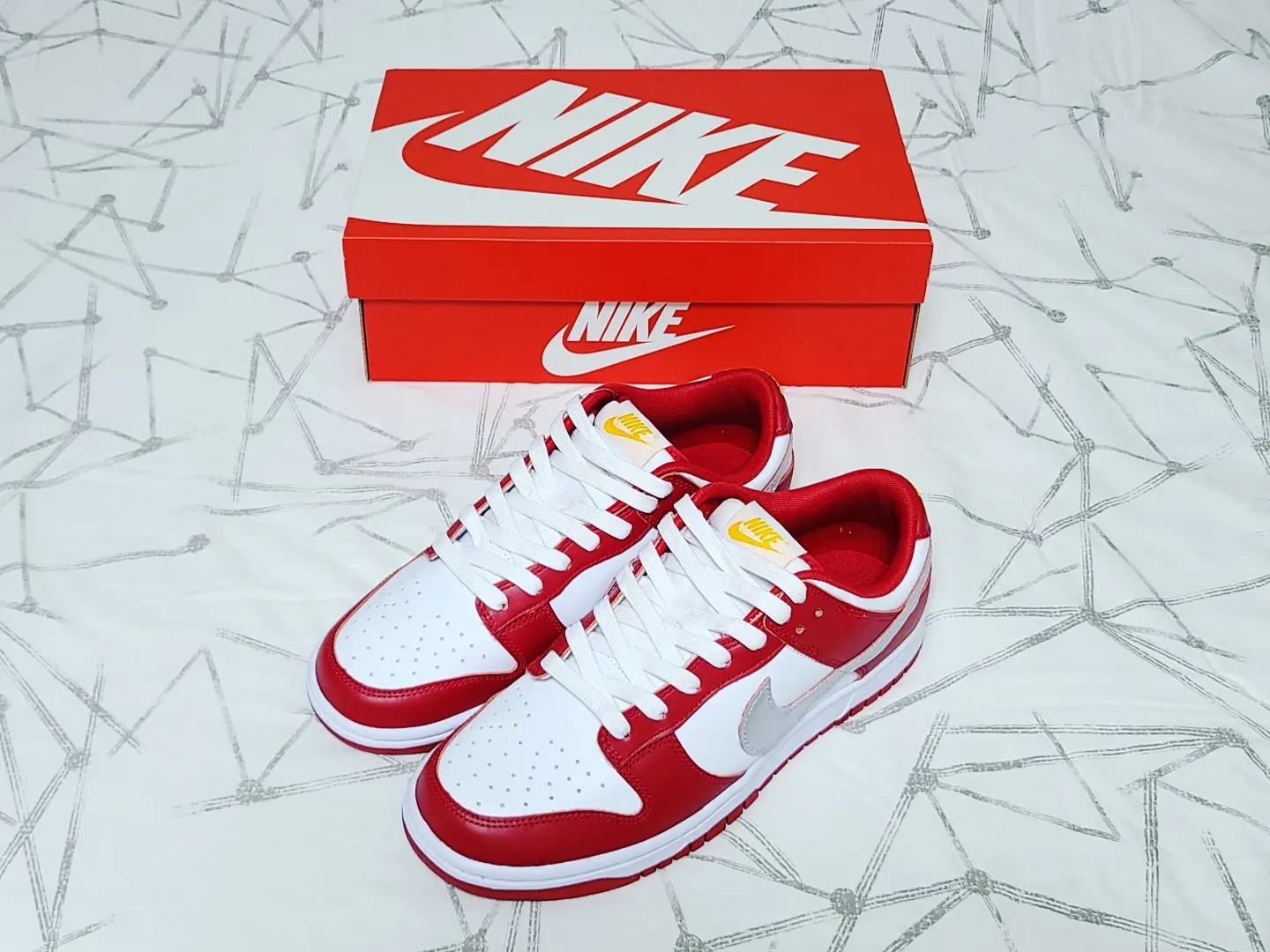 Nike Dunk Low Retro Gym Red 착용 스타일 - 1
