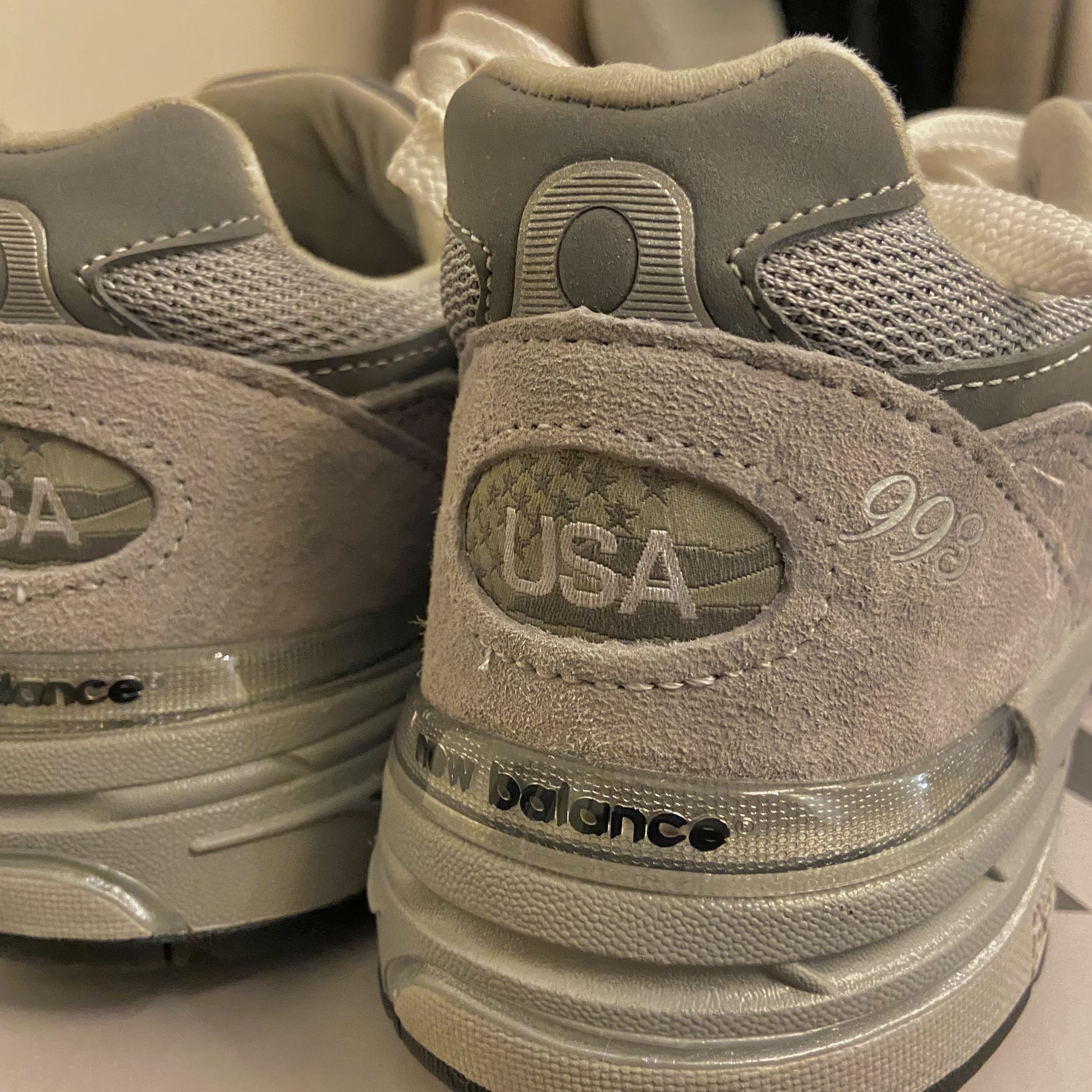 New Balance 993 Made in USA Grey - D Standard 착용 스타일 - 1