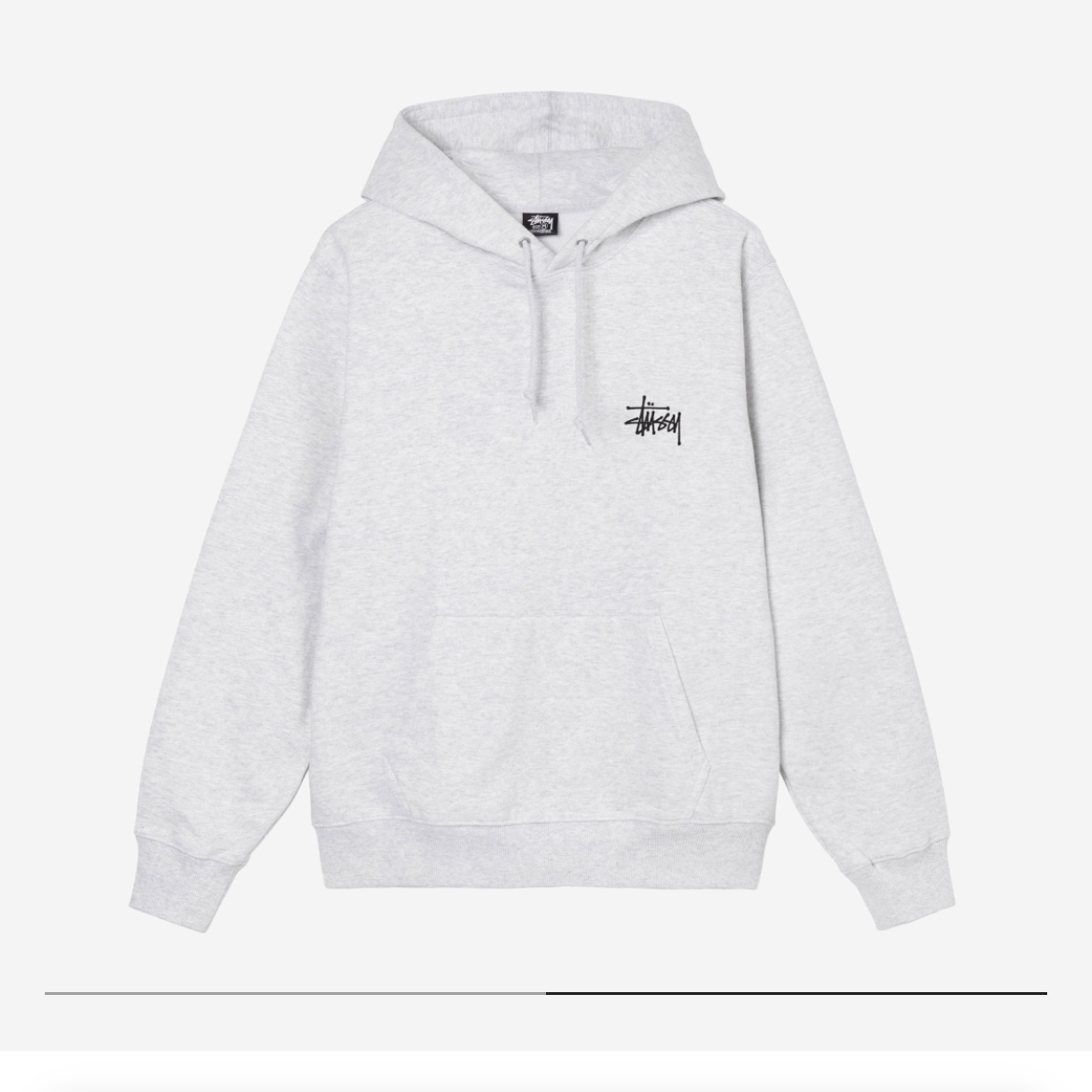 Stussy Basic Stussy Hoodie Ash Heather 2022 착용 스타일