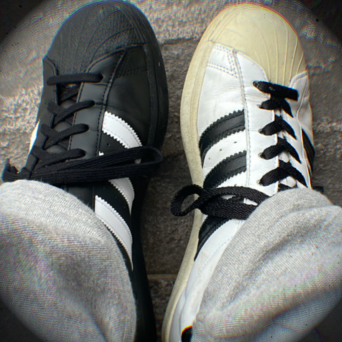 Adidas Superstar Core Black White, Adidas Superstar Premium White Black 착용 스타일