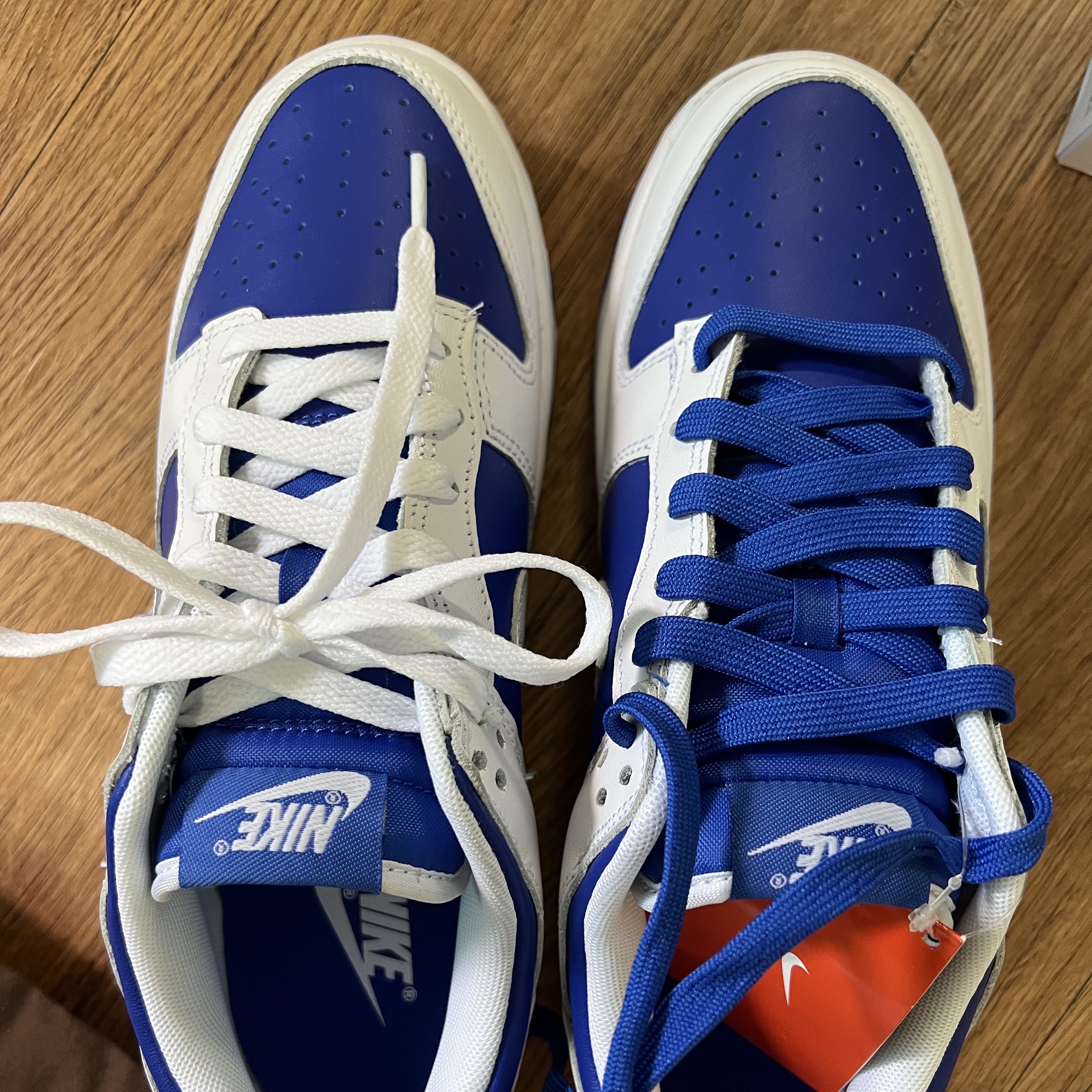 Nike Dunk Low Retro Racer Blue and White 착용 스타일