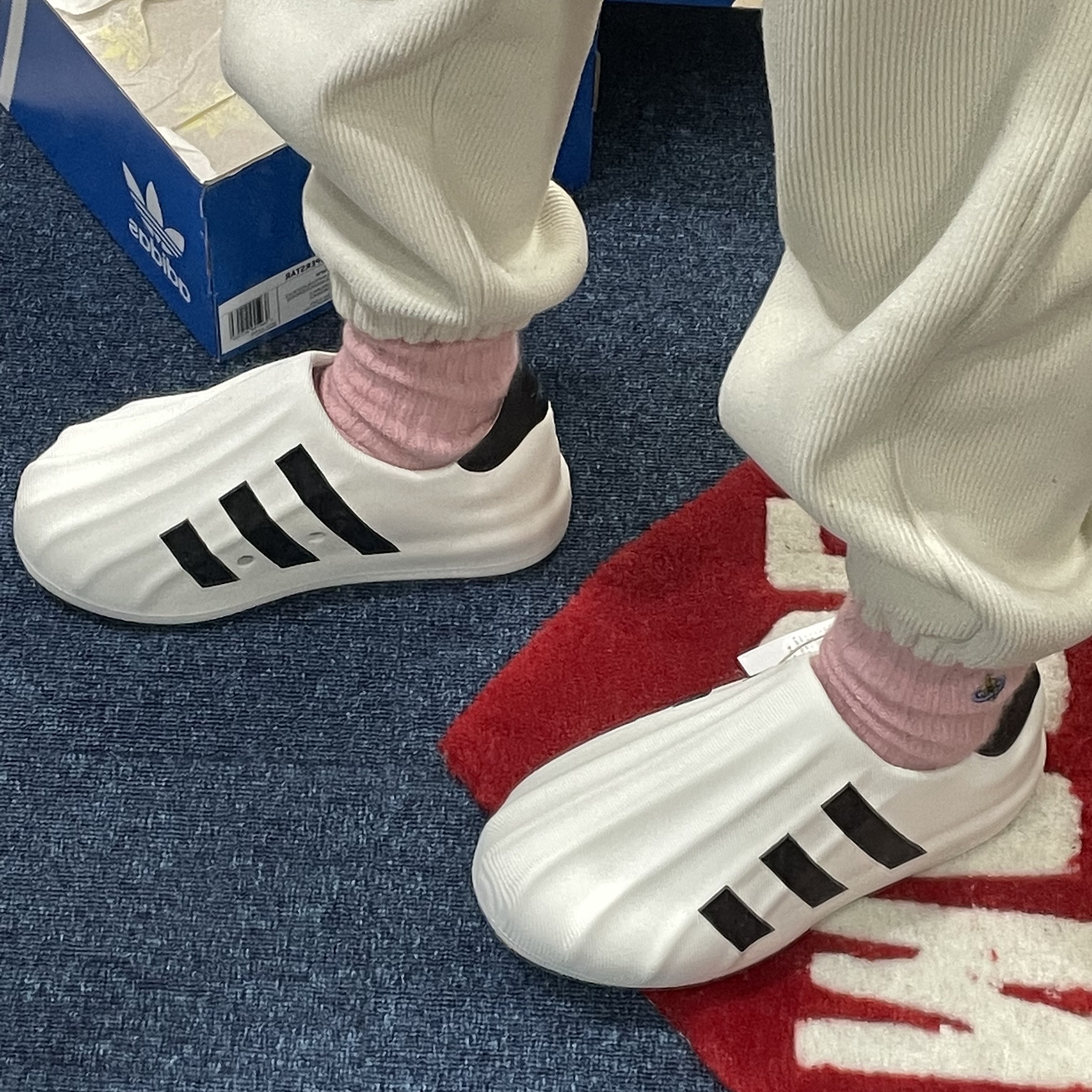 Adidas Adifom Superstar Core White 착용 스타일 - 1