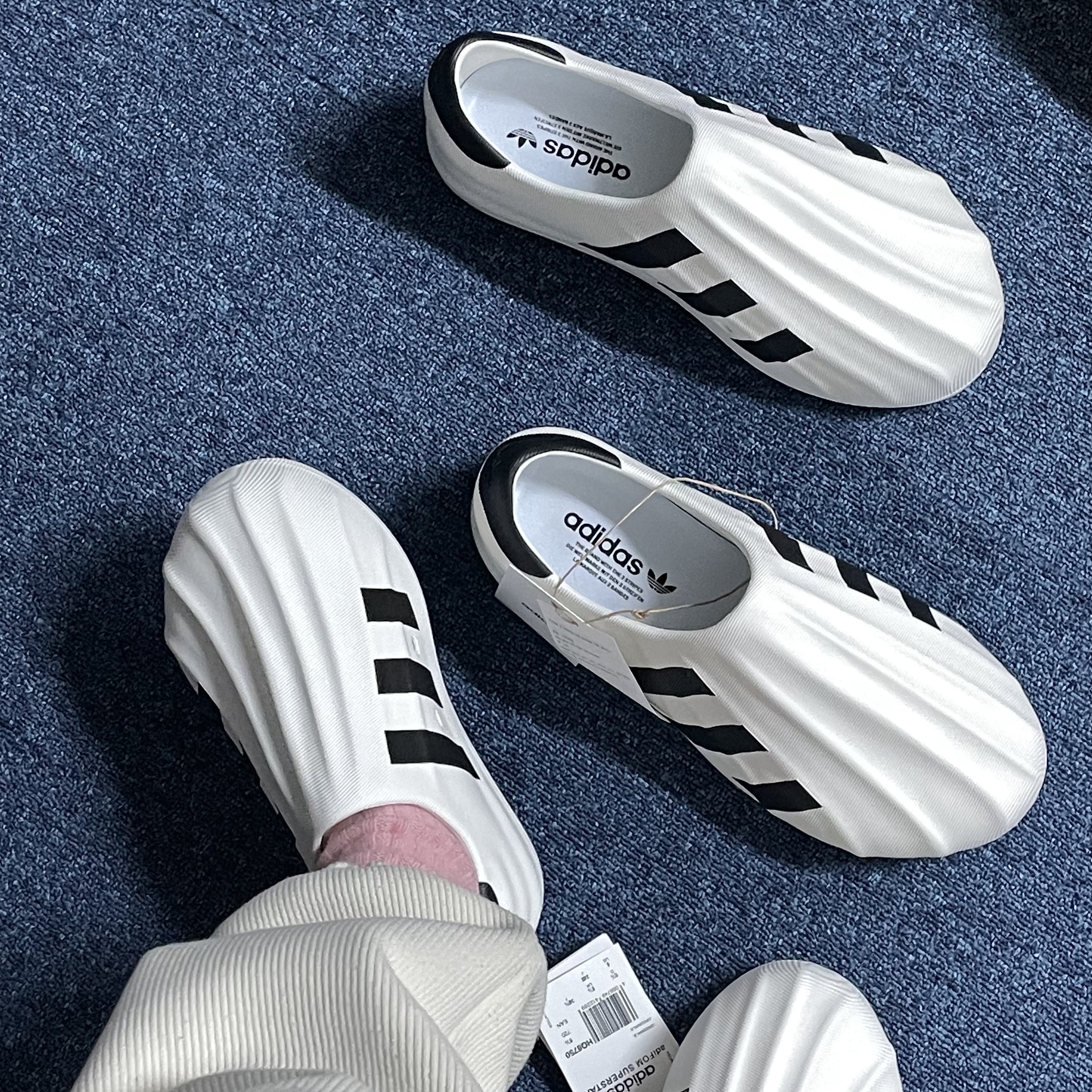 Adidas Adifom Superstar Core White 착용 스타일 - 5